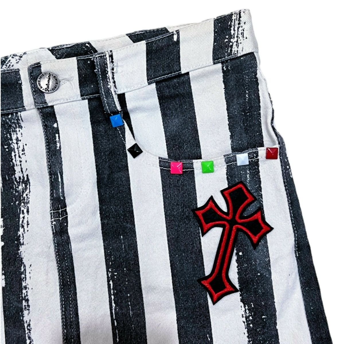 Japanese Brand × Seditionaries × Vintage Vintage stripe punk mini skirt ☠️🎀 Size 26" / US 2 / IT 38 - 2 Thumbnail