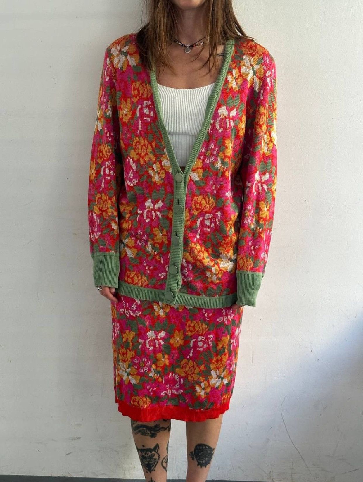 Designer × Vintage × Yves Saint Laurent Vintage YSL Yves Saint Laurent Women’s Rare Floral Suit Size S / US 4 / IT 40 - 1 Thumbnail