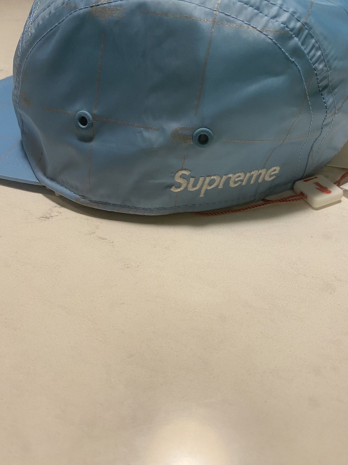 Lacoste × Supreme S/s 18’ Supreme/Lacoste Reflective Grid Nylon Camp Cap Size ONE SIZE - 3 Thumbnail