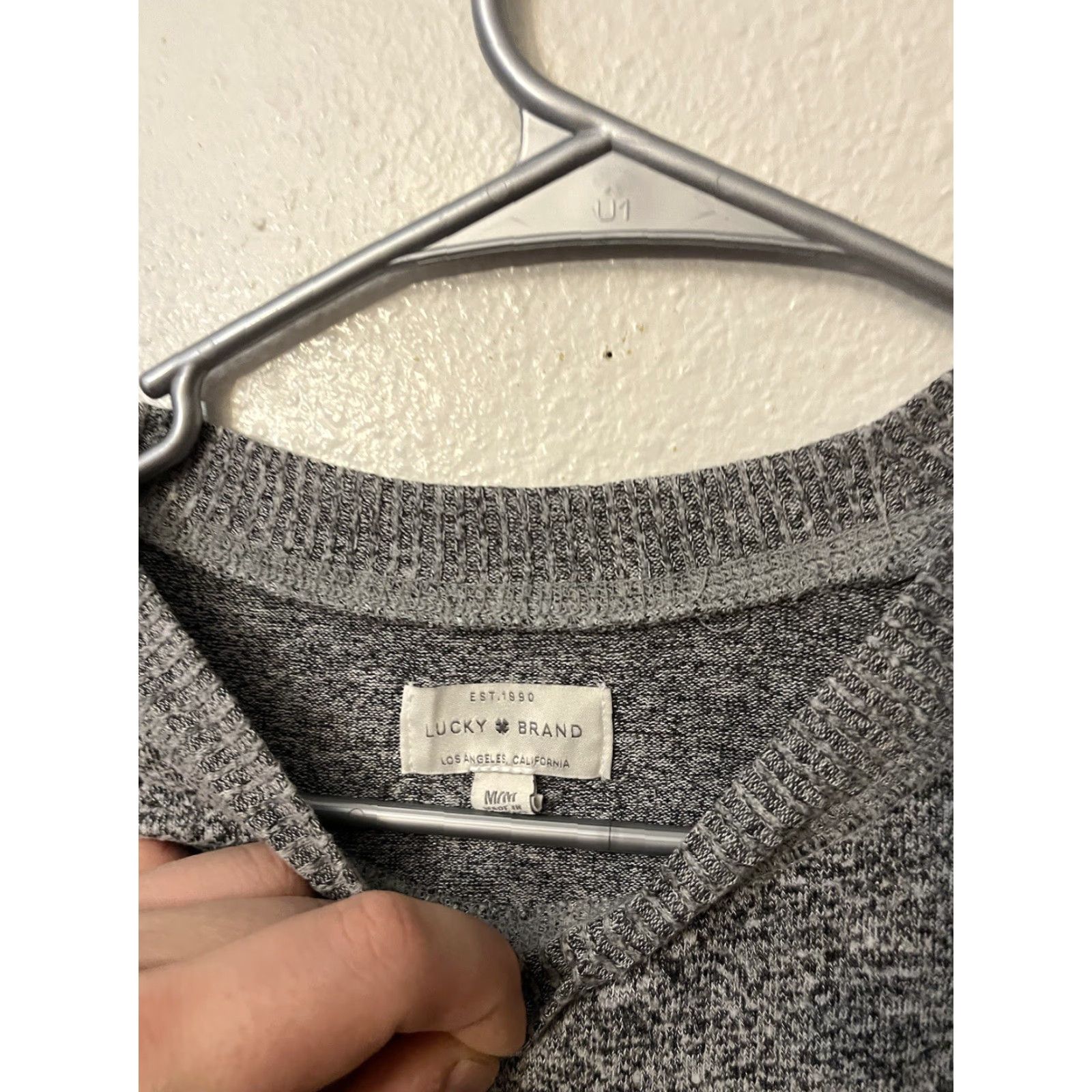 Lucky Brand Lucky Brand Gray Sweater Top Crew Neck Lightweight Regular Size M Women Size M / US 6-8 / IT 42-44 - 3 Thumbnail