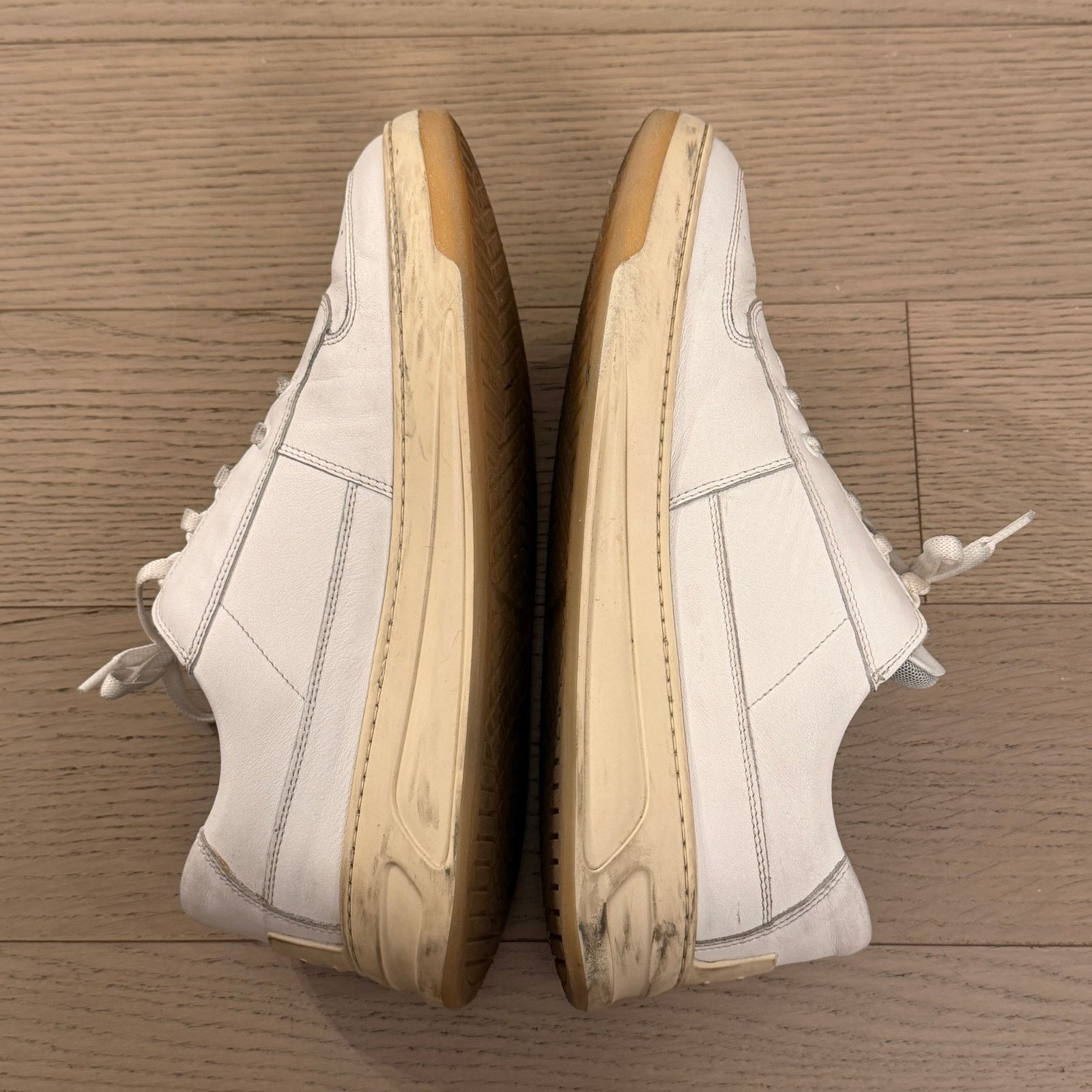 Acne Studios Acne Studios White Leather Low Top Sneakers Gum Sole Size US 10 / IT 40 - 3 Thumbnail