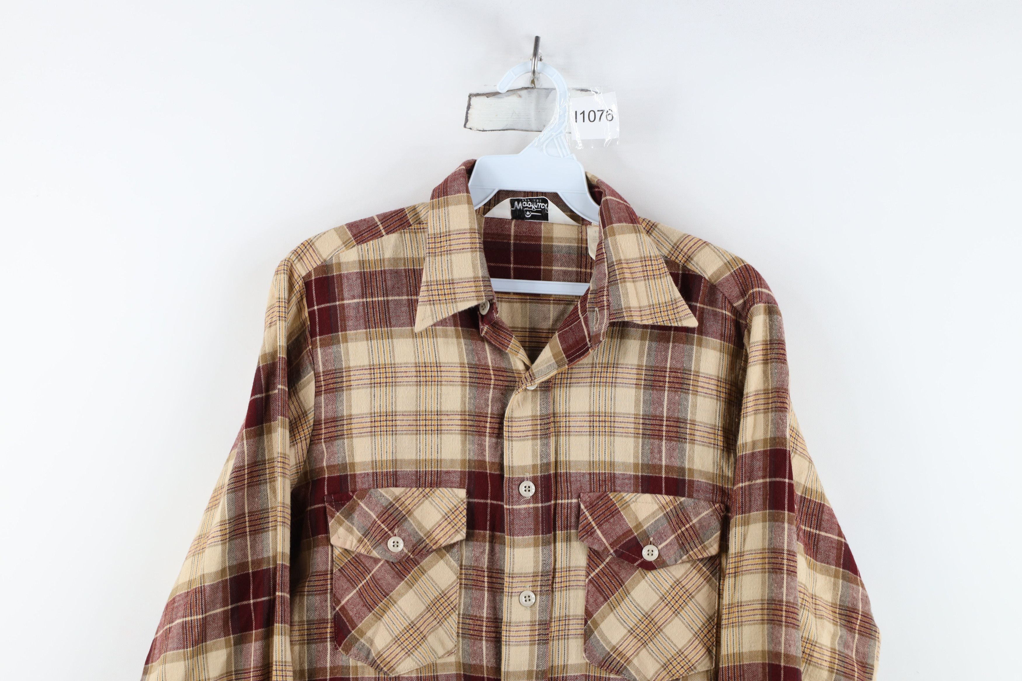 Woolrich Woolen Mills Vintage 70s Woolrich Flannel Collared Button Shirt Plaid USA Size US S / EU 44-46 / 1 - 2 Thumbnail
