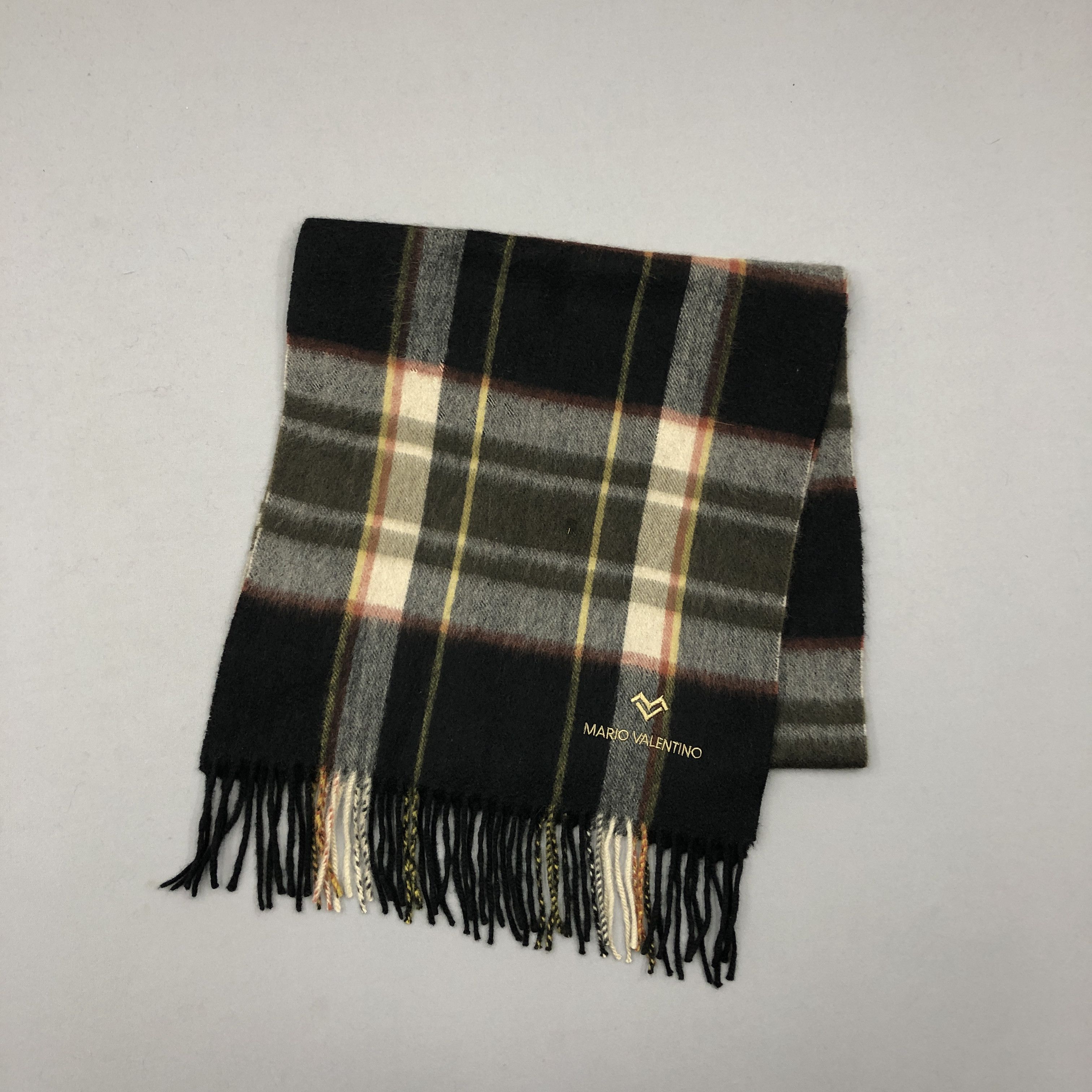 Mario Valentino Vintage Mario Valentino Scarf Muffler Wool Cashmere Scarves Size ONE SIZE - 3 Thumbnail