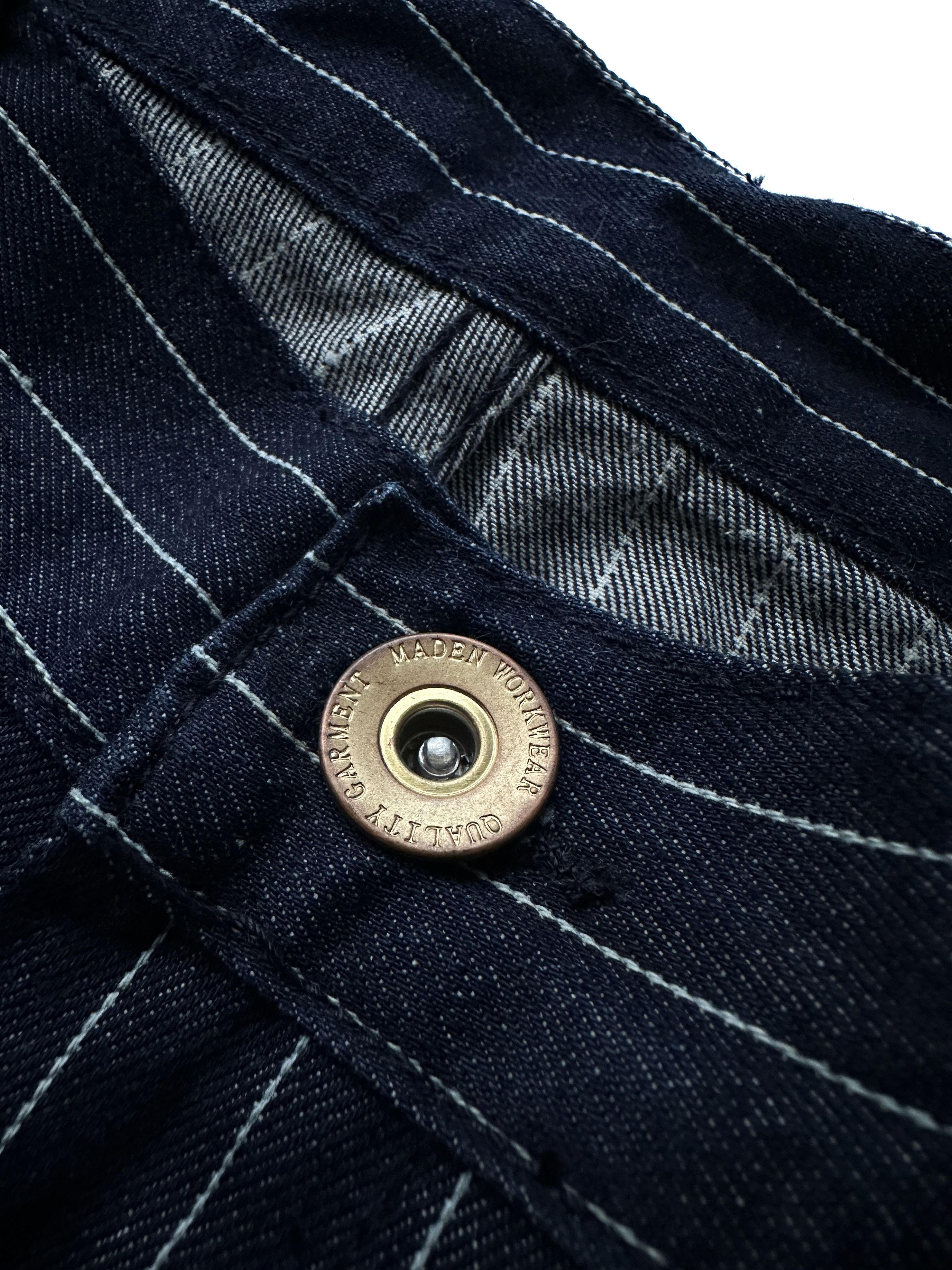 Japanese Brand KaraKu 1920s Wabash Stripe Work Pants by Uncle Fu Size US 32 / EU 48 - 5 Thumbnail