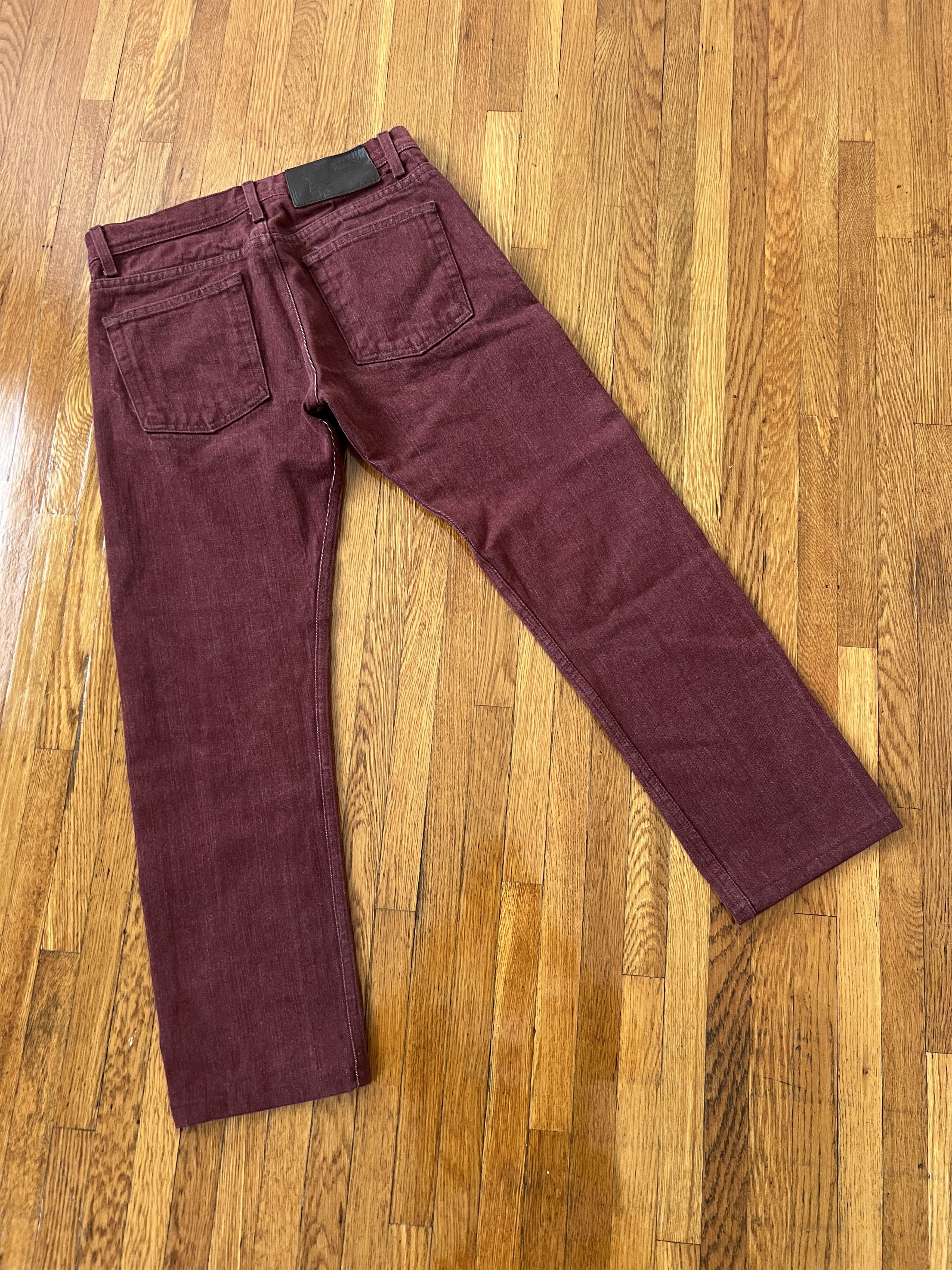 Naked & Famous Pomegranate Selvedge Weird Guy Button-Fly Jeans - 29x27 Size US 29 - 2 Thumbnail