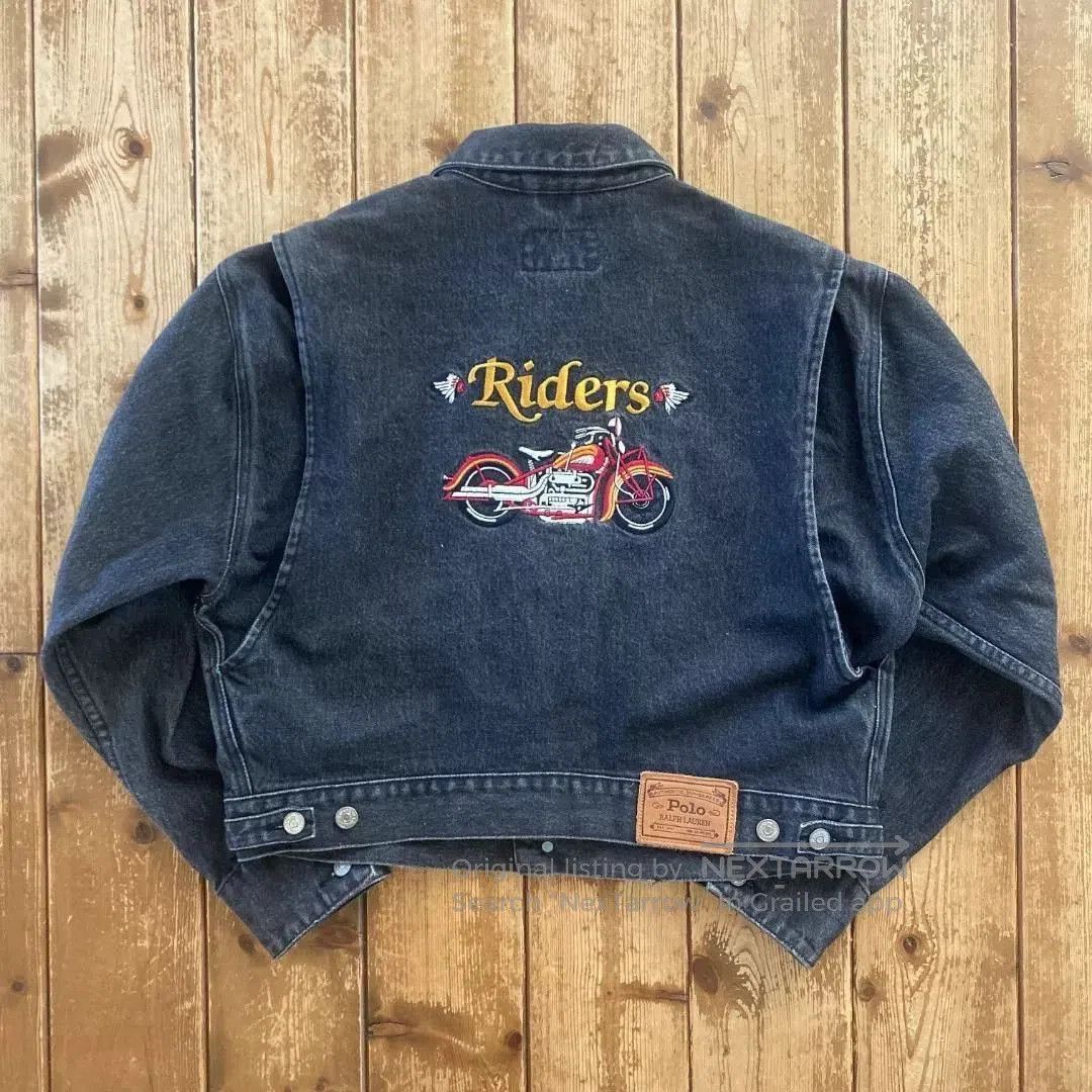 RRL Ralph Lauren vintage ralph lauren motorcycle denim jacket. Size M / US 6-8 / IT 42-44 - 2 Thumbnail