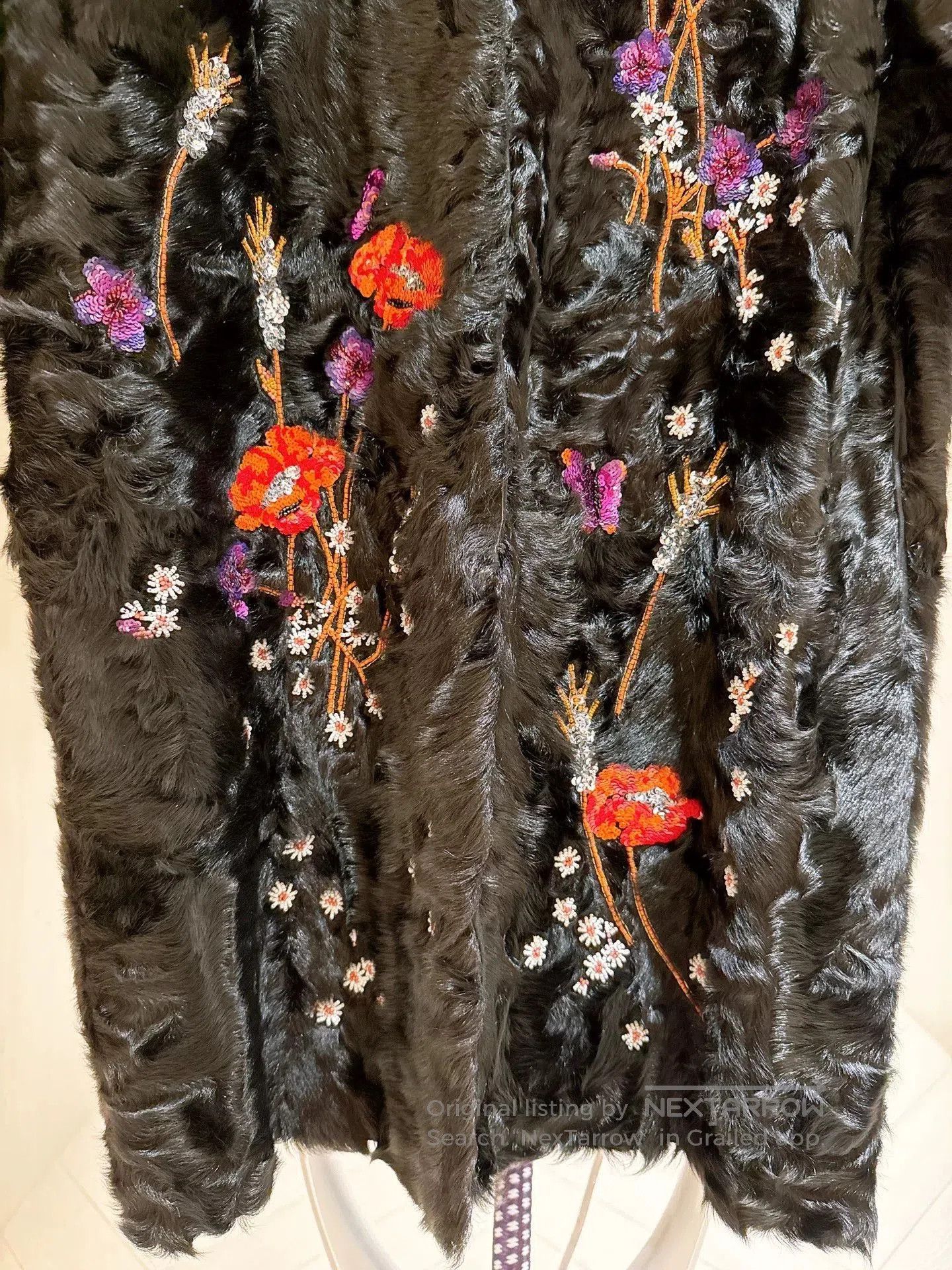Valentino Valentino Embellished Lamb Fur Coat. Size US L / EU 52-54 / 3 - 3 Thumbnail