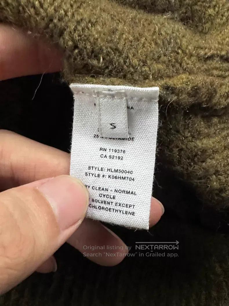 Helmut Lang HELMUT LANG Olive Green Mohair Sweater i Size US S / EU 44-46 / 1 - 5 Thumbnail