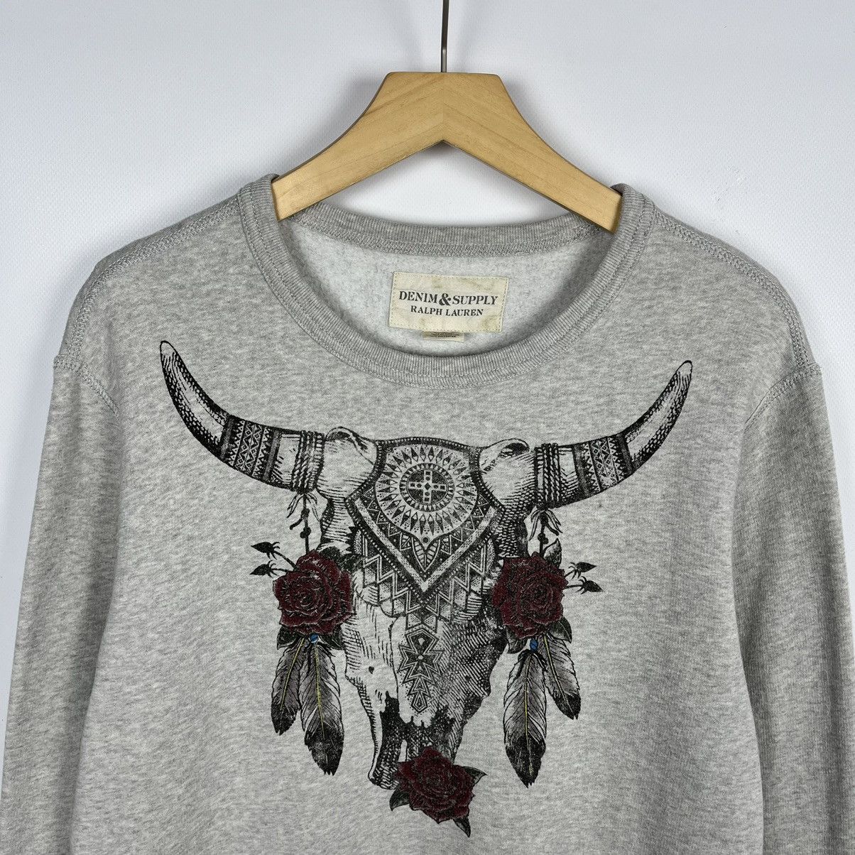 Denim & Supply Ralph Lauren Vintage Ralph Lauren skull big logo sweatshirt 90’s Size US M / EU 48-50 / 2 - 3 Thumbnail