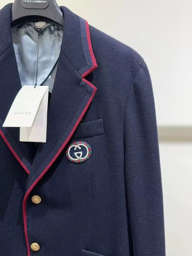 Gucci Gucci Embroidered Logo Blazer Jacket-2506 Size US L / EU 52-54 / 3 - 2 Thumbnail