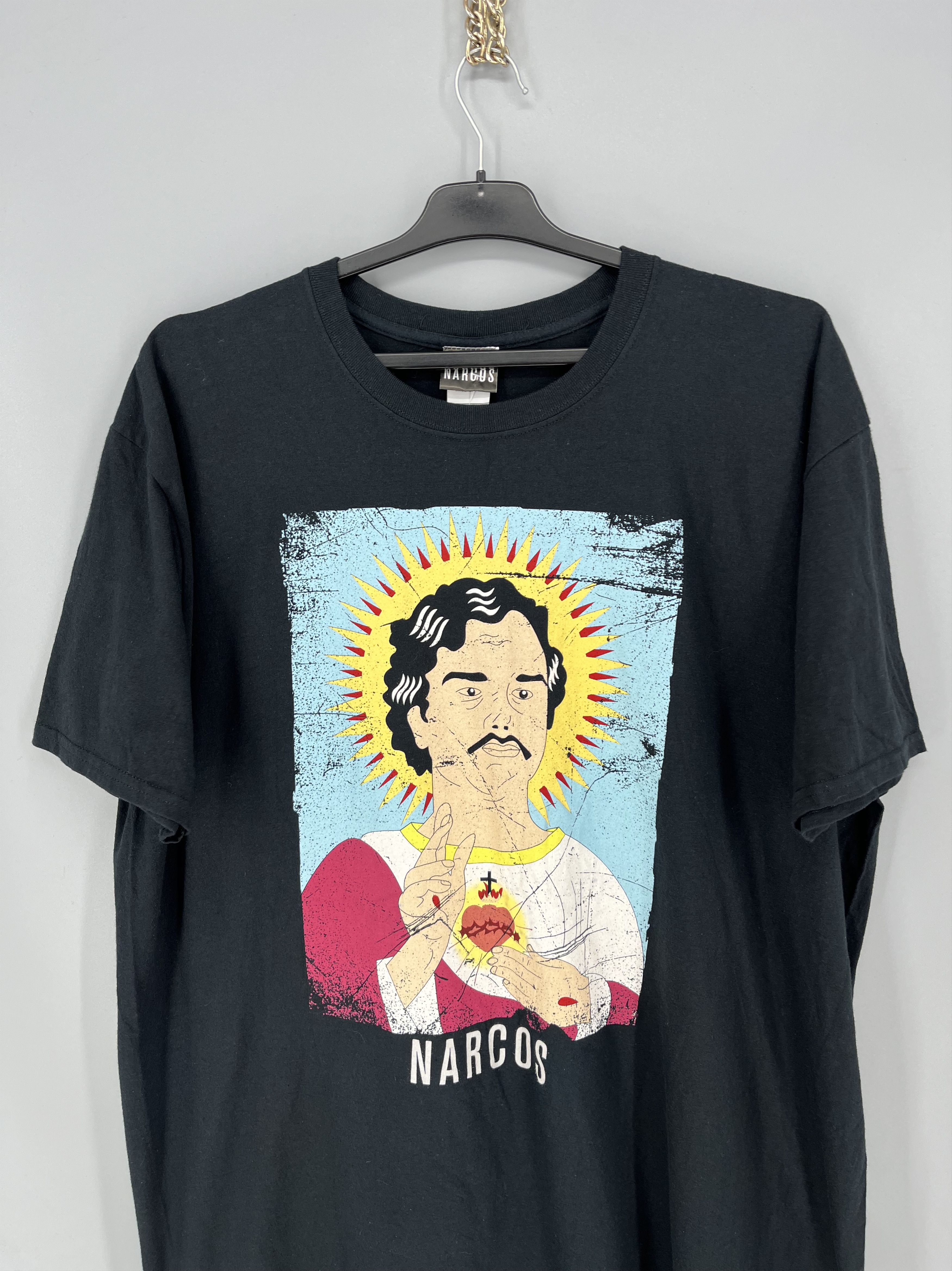 Vintage Vintage Narcos Pablo Escobar "Saint Pablo" Graphic Tee Size US XXL / EU 58 / 5 - 6 Thumbnail