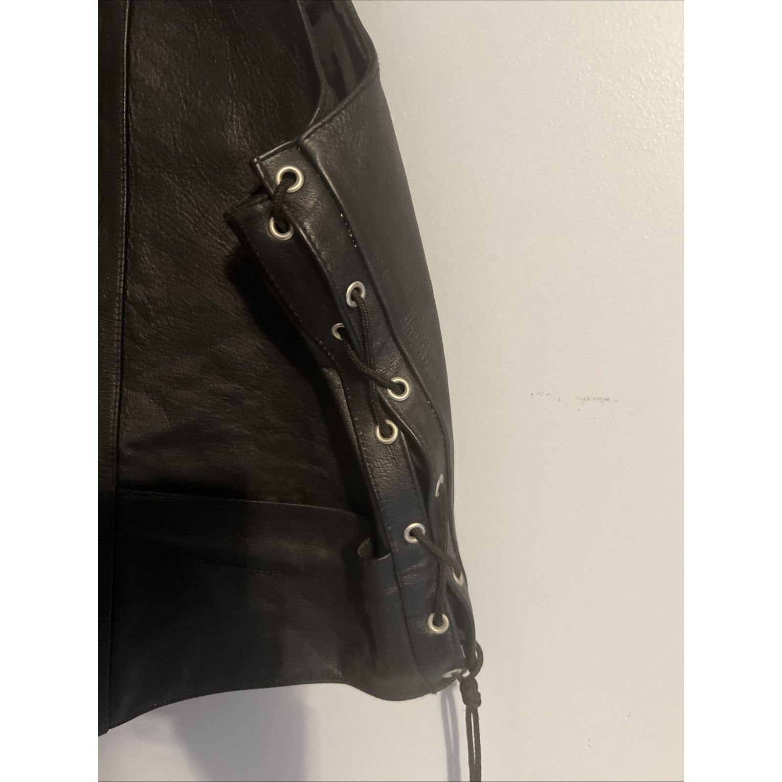 Other Custom Genuine Leather Vest Mens 3XL Black Biker Motorcycle Size US XXL / EU 58 / 5 - 4 Thumbnail