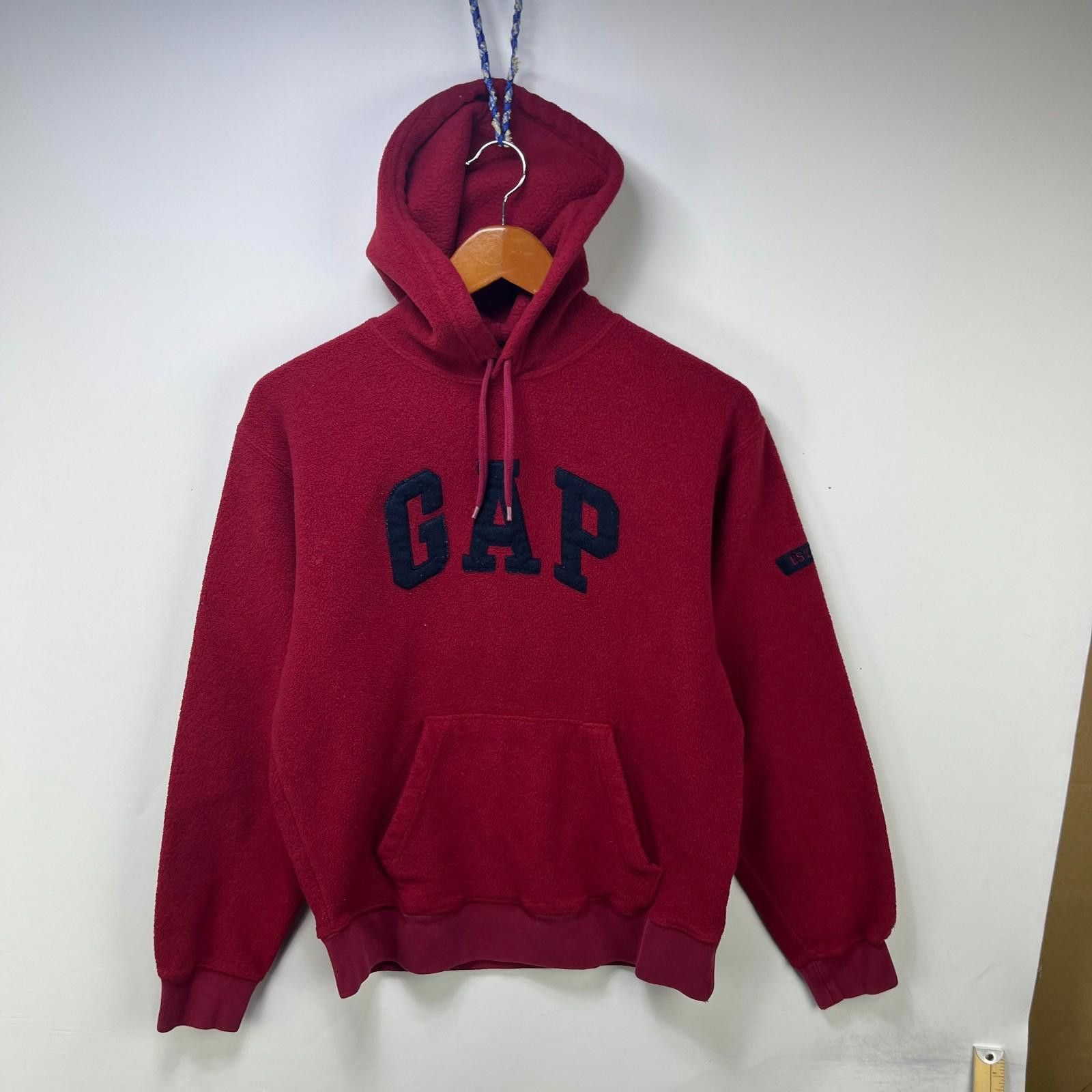 Gap Vintage 90s Gap Fleece Hoodie Small Red Y2K Size US S / EU 44-46 / 1 - 1 Thumbnail