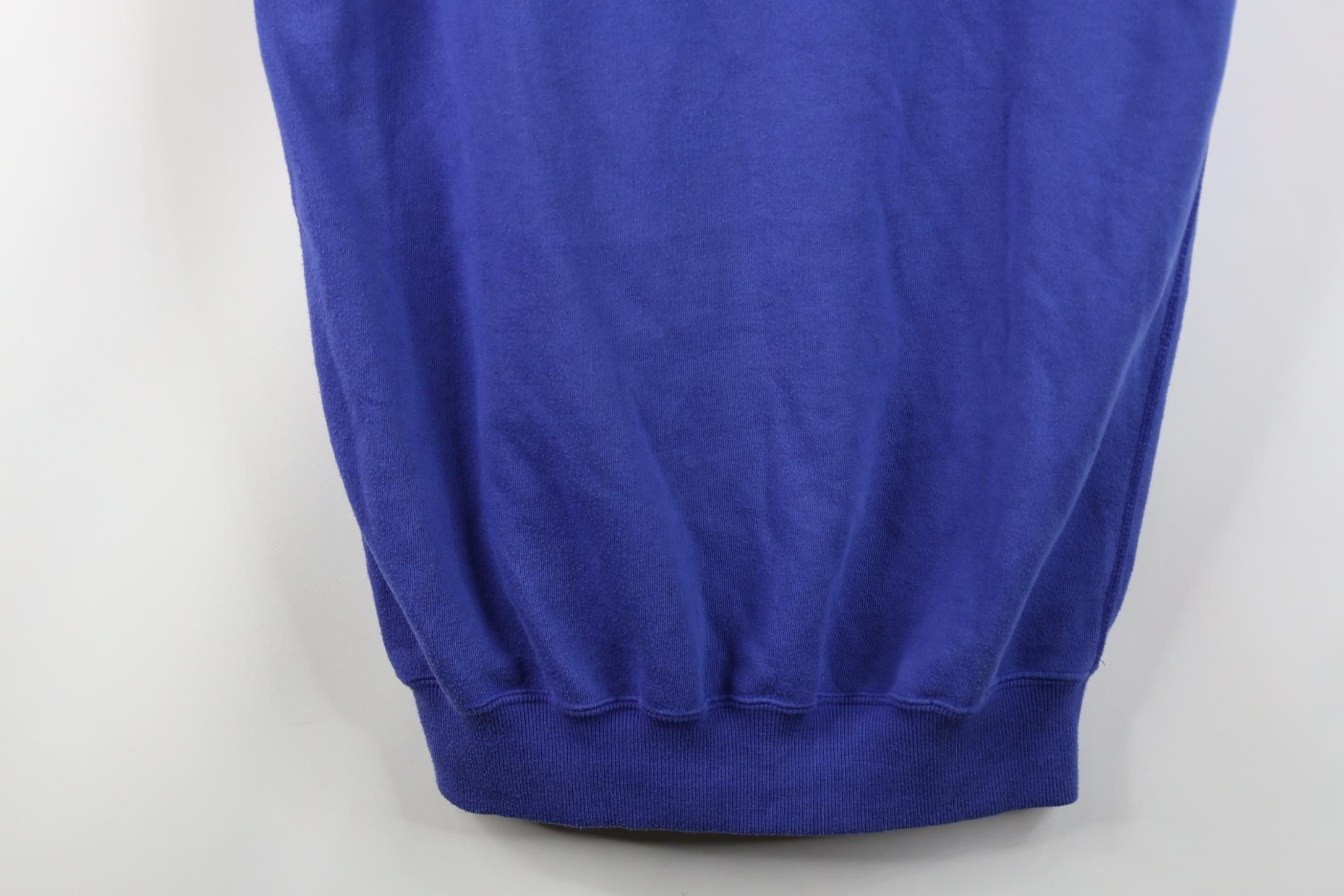 Vintage Vintage 90s Streetwear Blank French Terry Sweater Vest Blue Size US M / EU 48-50 / 2 - 3 Thumbnail