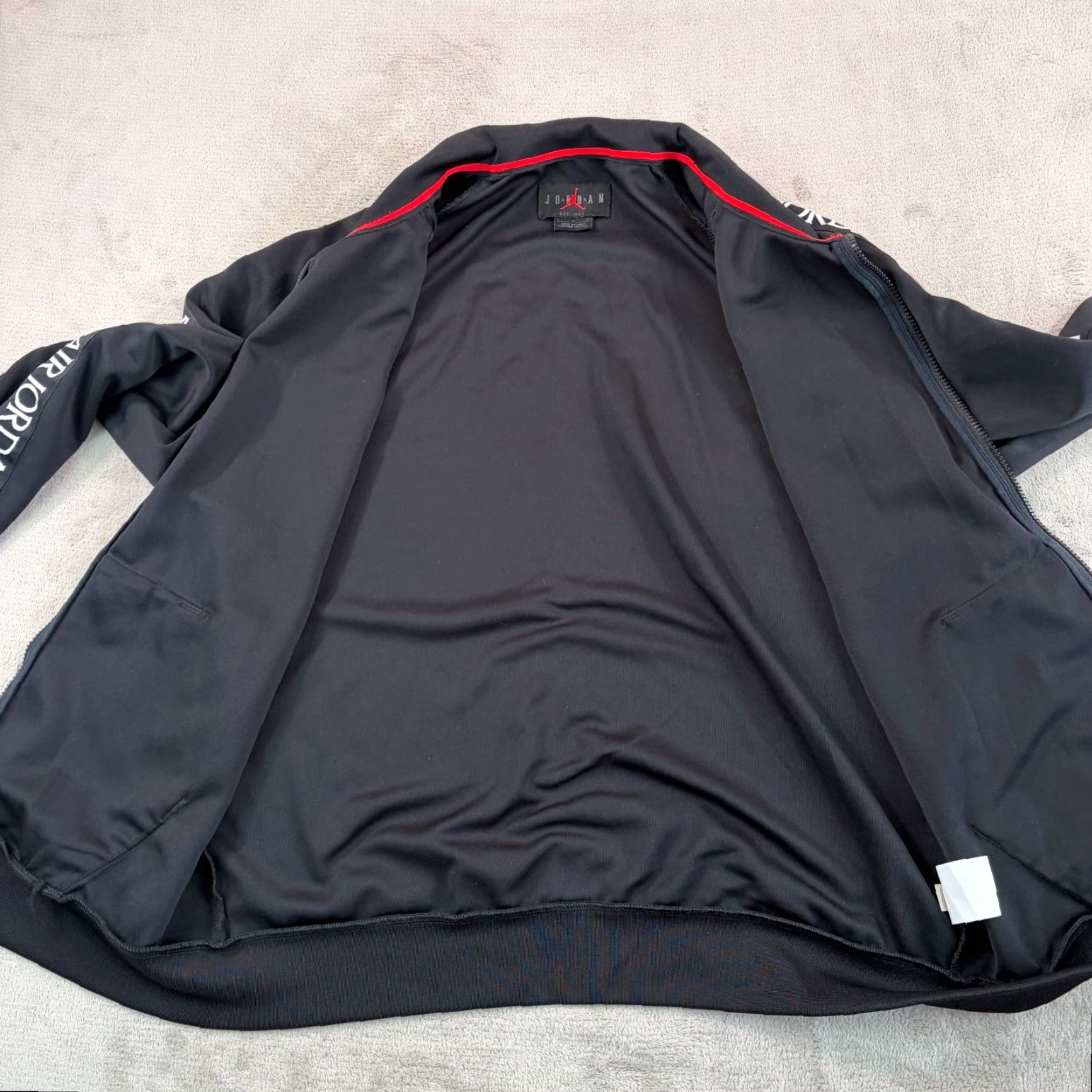 Jordan Brand Nike Jordan Jumpman Logo Classics Tricot Warm-Up Jacket & Jogger Pants Set Men Large Black Size US 33 - 5 Thumbnail