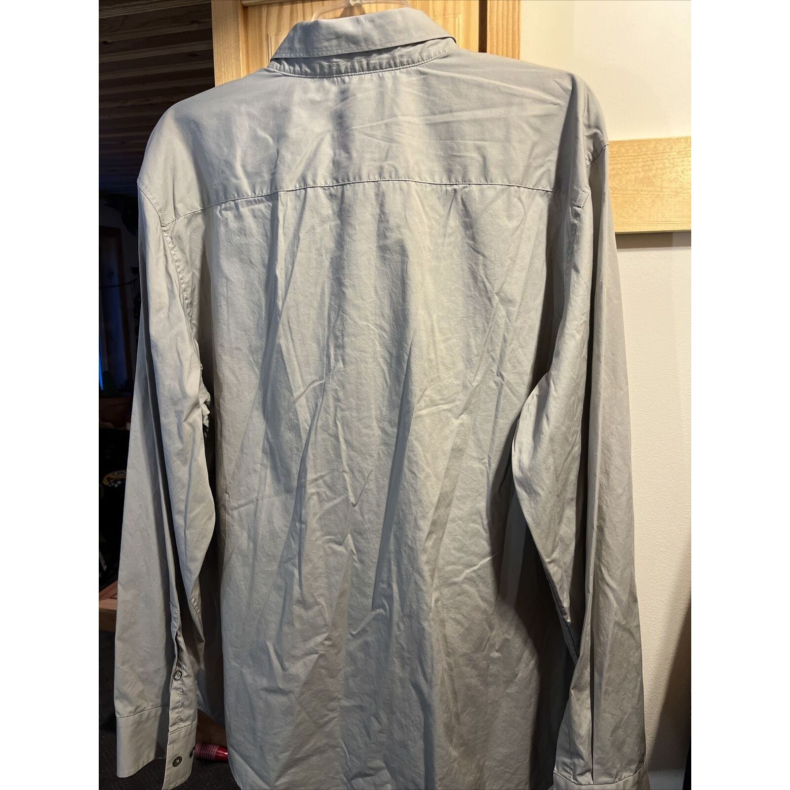 Calvin Klein Calvin Klein Men’s XL Grey LS Cotton Lastol Button Up Shirt Size US XL / EU 56 / 4 - 11 Thumbnail
