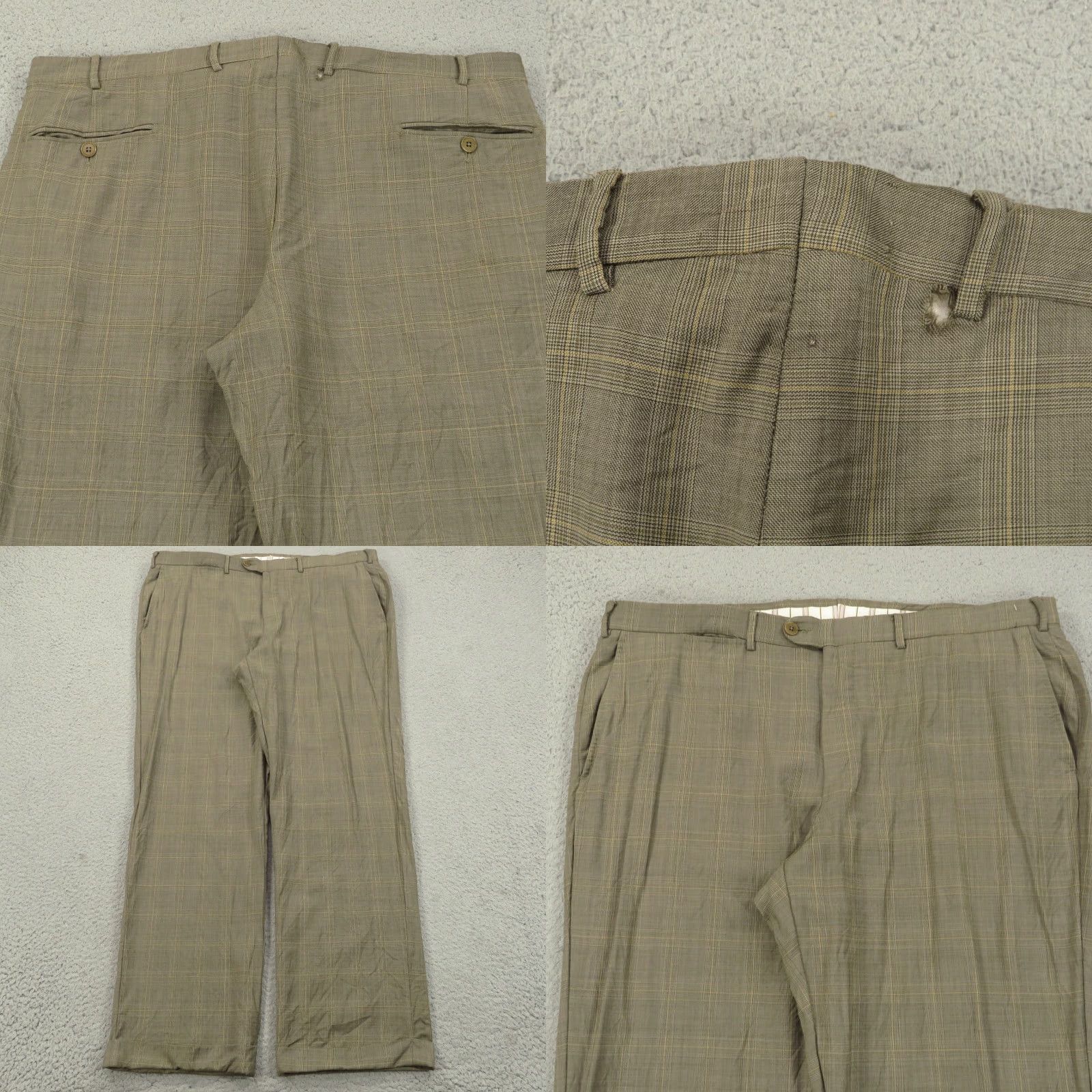 Ermenegildo Zegna Ermenegildo Zegna Trofeo Suit 46R Glencheck Wool Tan Jacket Cuffed Trouser 40x32 Size US 30 / EU 46 - 9 Thumbnail