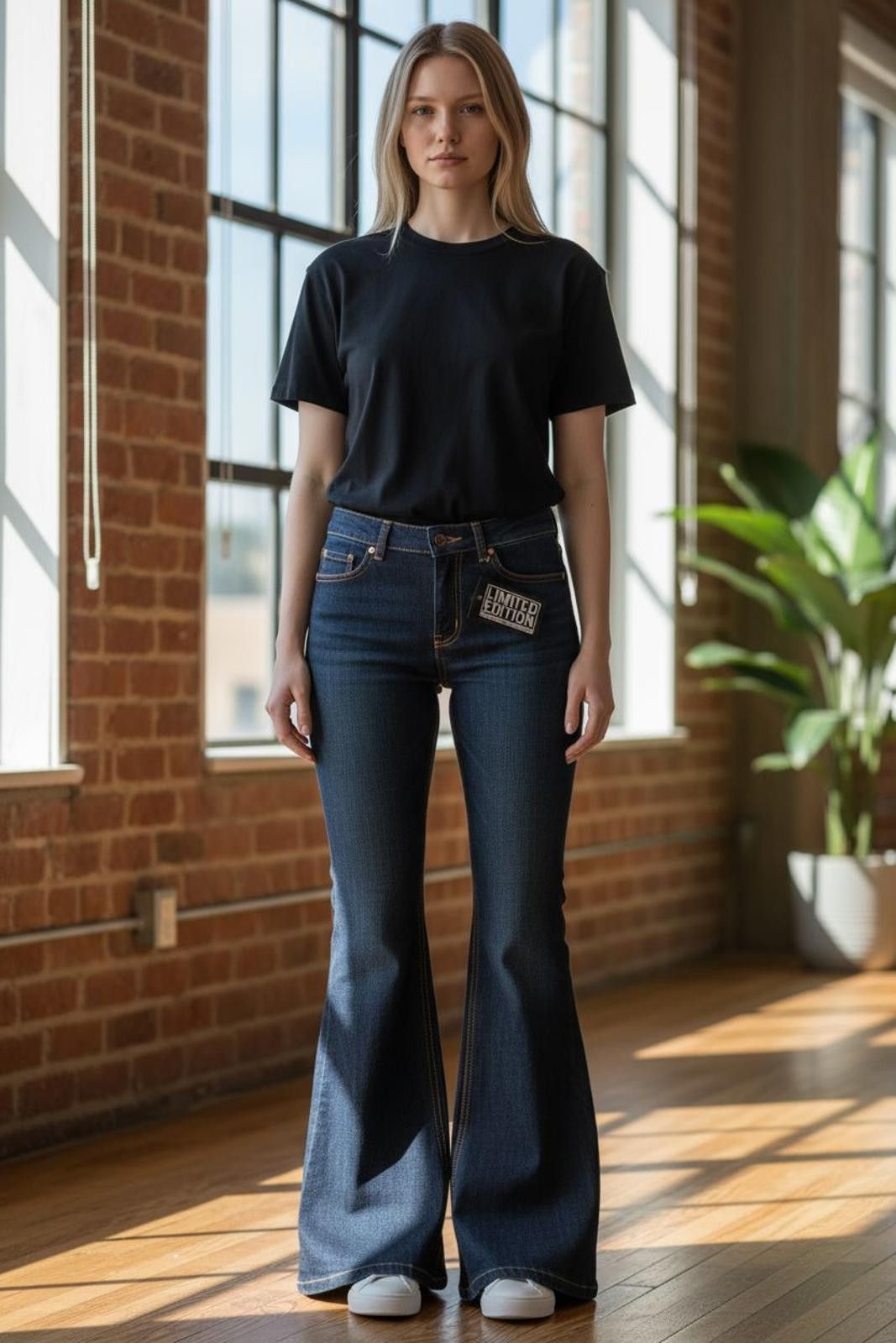Other New York & Company Women's Dark Blue Flare Jeans Size 26" / US 2 / IT 38 - 1 Thumbnail