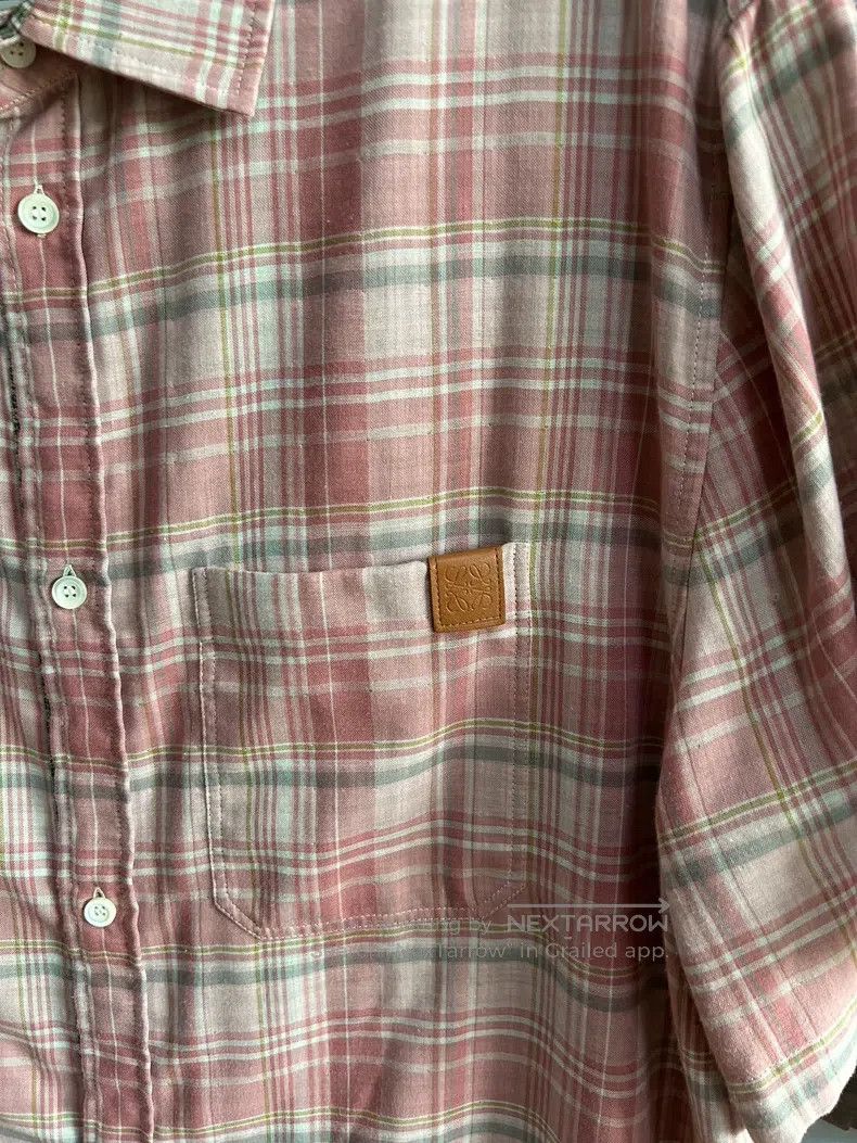 Loewe Loewe size 41 Pink checkered shirt Size US M / EU 48-50 / 2 - 4 Thumbnail
