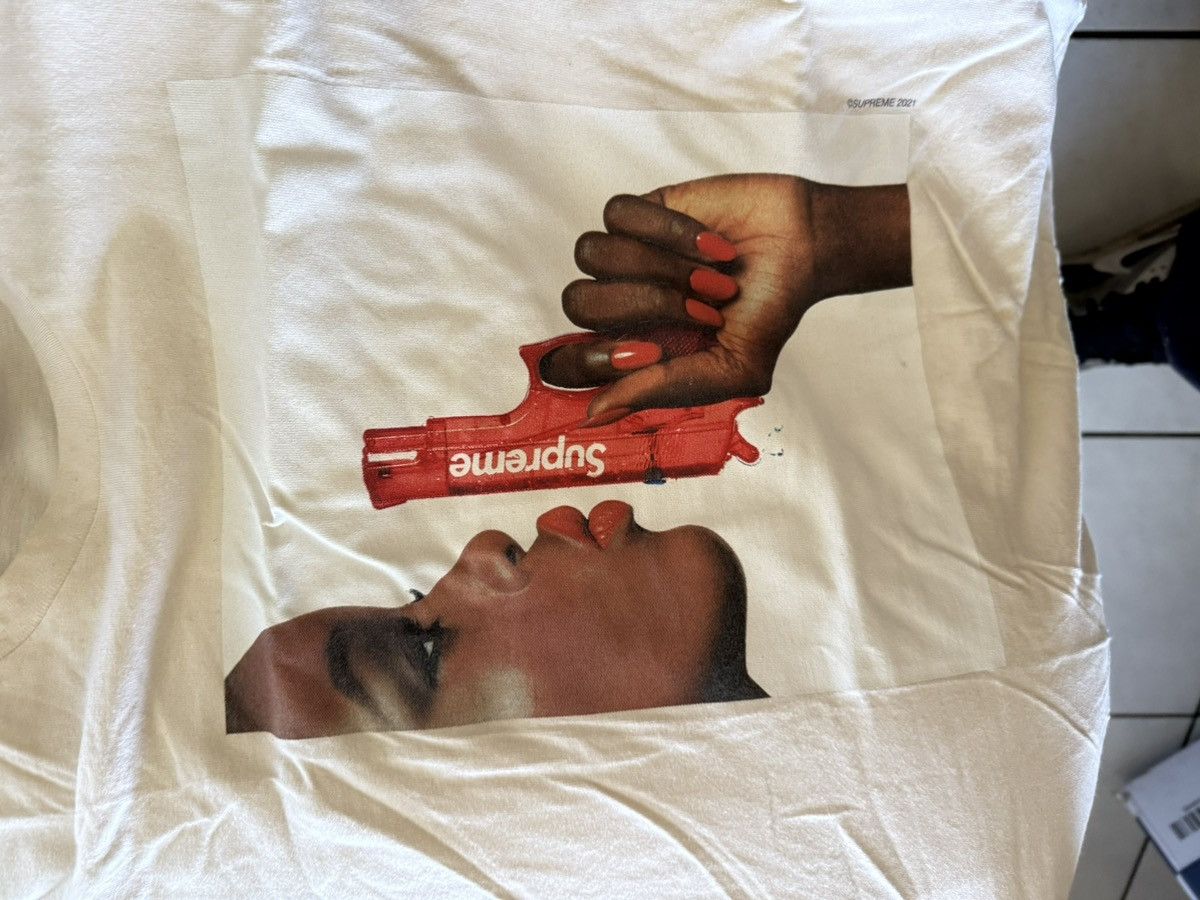 Supreme Beige Water Gun Tee Tops