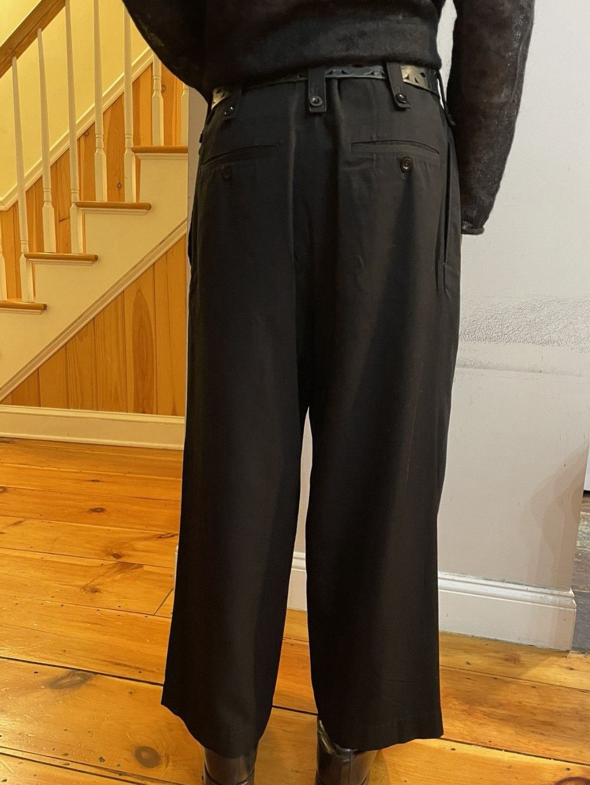 Yohji Yamamoto Yohji Yamamoto Pour Homme AW10 Long Military Wrap Pants Size US 35 - 2 Thumbnail