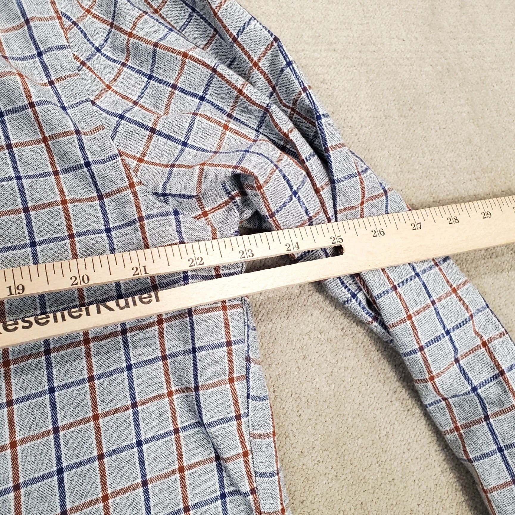 johnnie-O johnnie-O Shirt Mens L Gray Top Shelf Button Up Long Sleeve Plaid Check Collared Cotton Lightweight Casual Vintage No Size US L / EU 52-54 / 3 - 5 Thumbnail