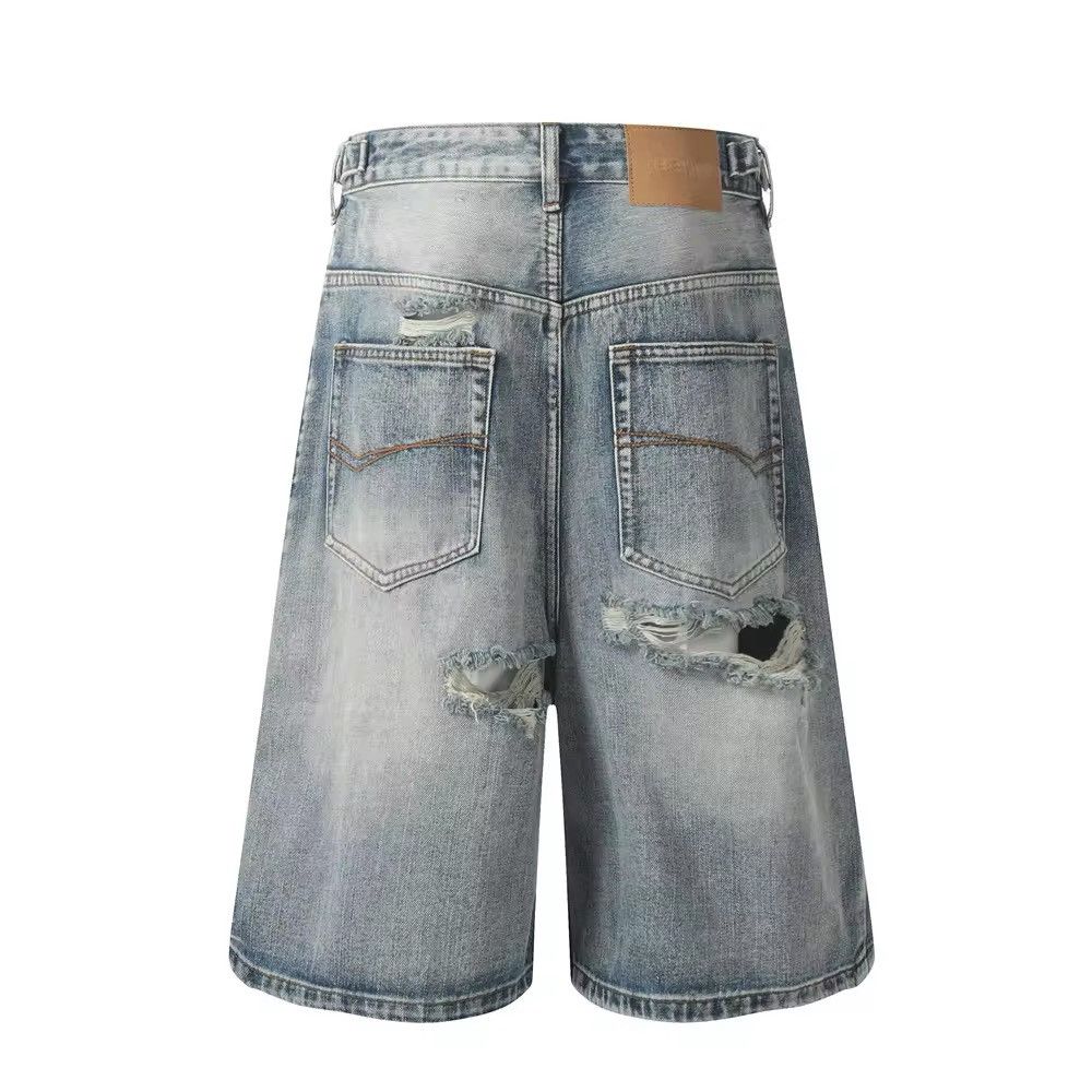 Japanese Brand Design Ripped Lux Wash Jorts Vintage Y2K Style Size US 32 / EU 48 - 4 Thumbnail