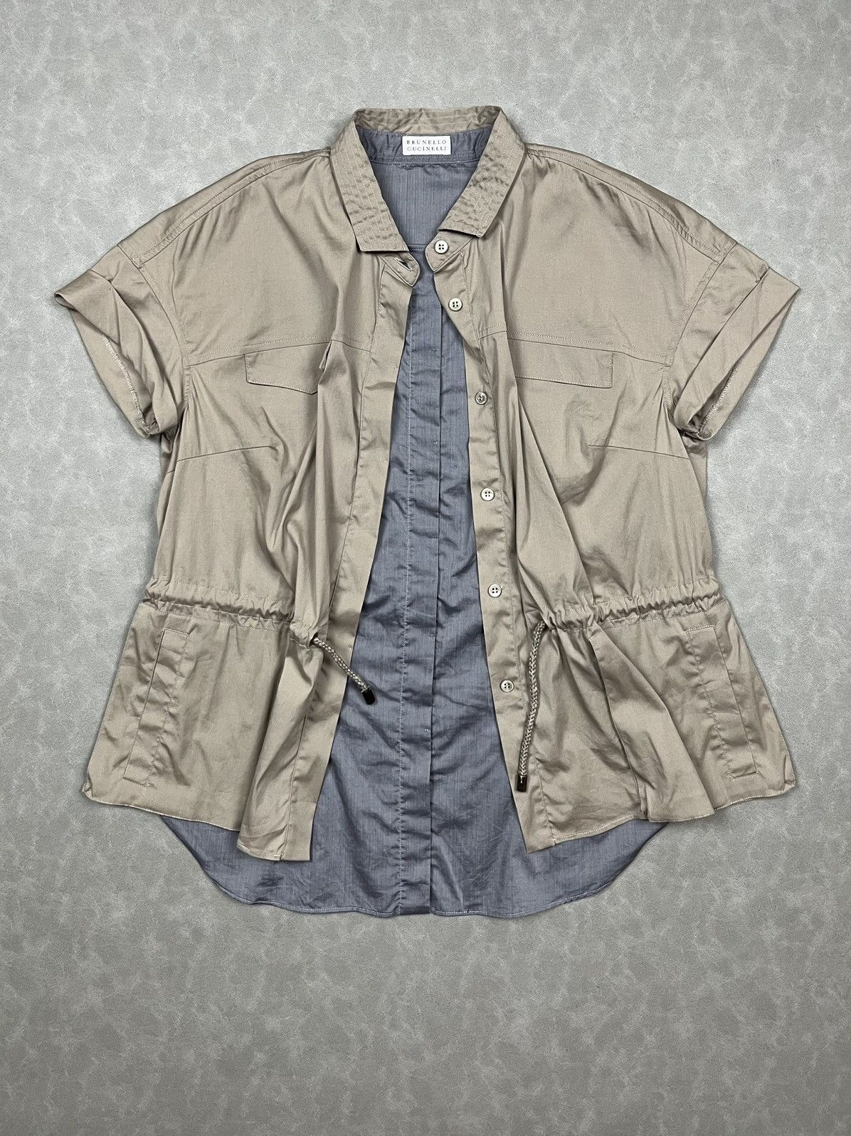 Brunello Cucinelli Brunello Cucinelli hybrid button up Size S / US 4 / IT 40 - 1 Thumbnail