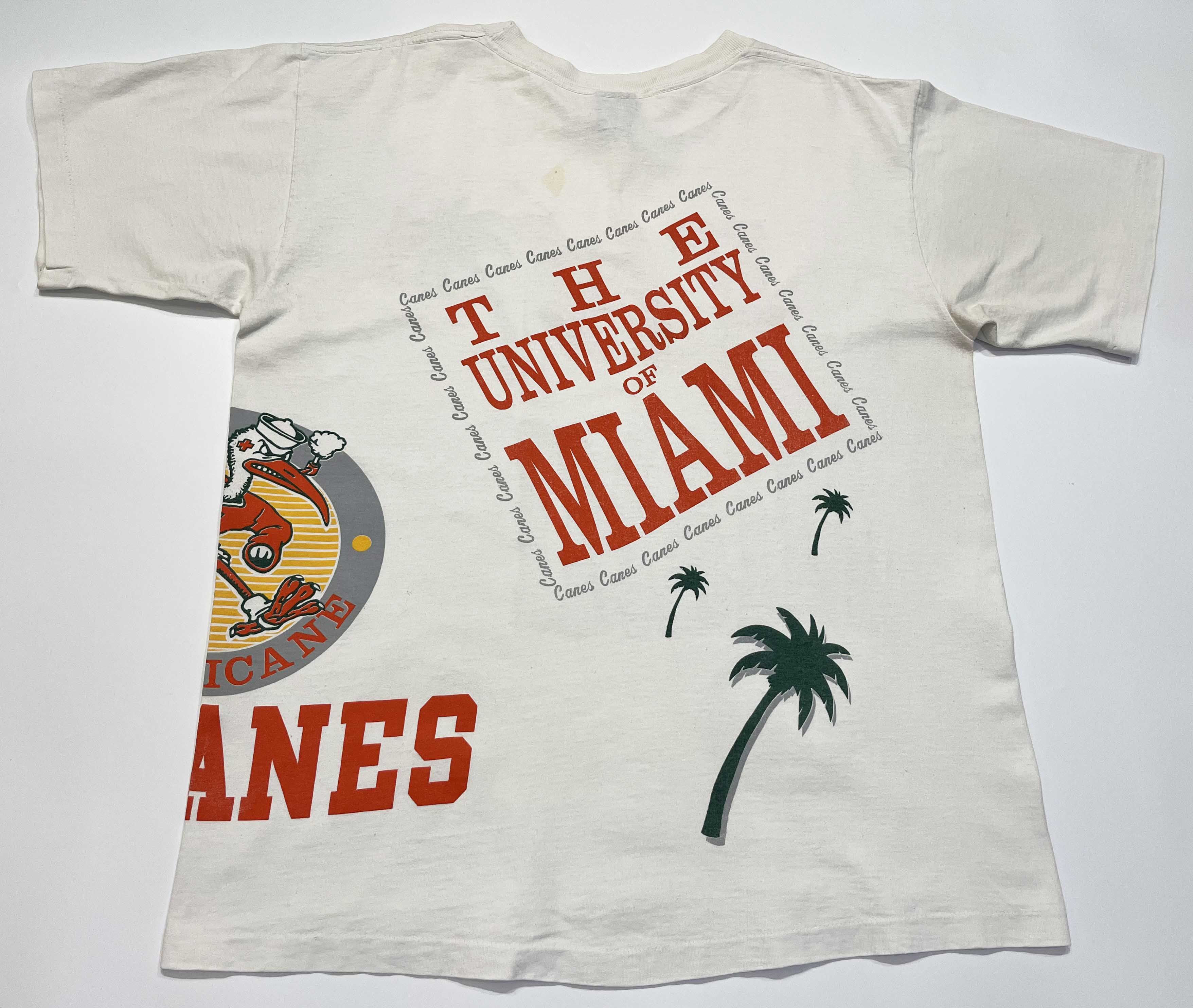 Vintage Vintage MSP Miami Hurricanes All Over Print NCAA T-Shirt Size US XL / EU 56 / 4 - 4 Thumbnail