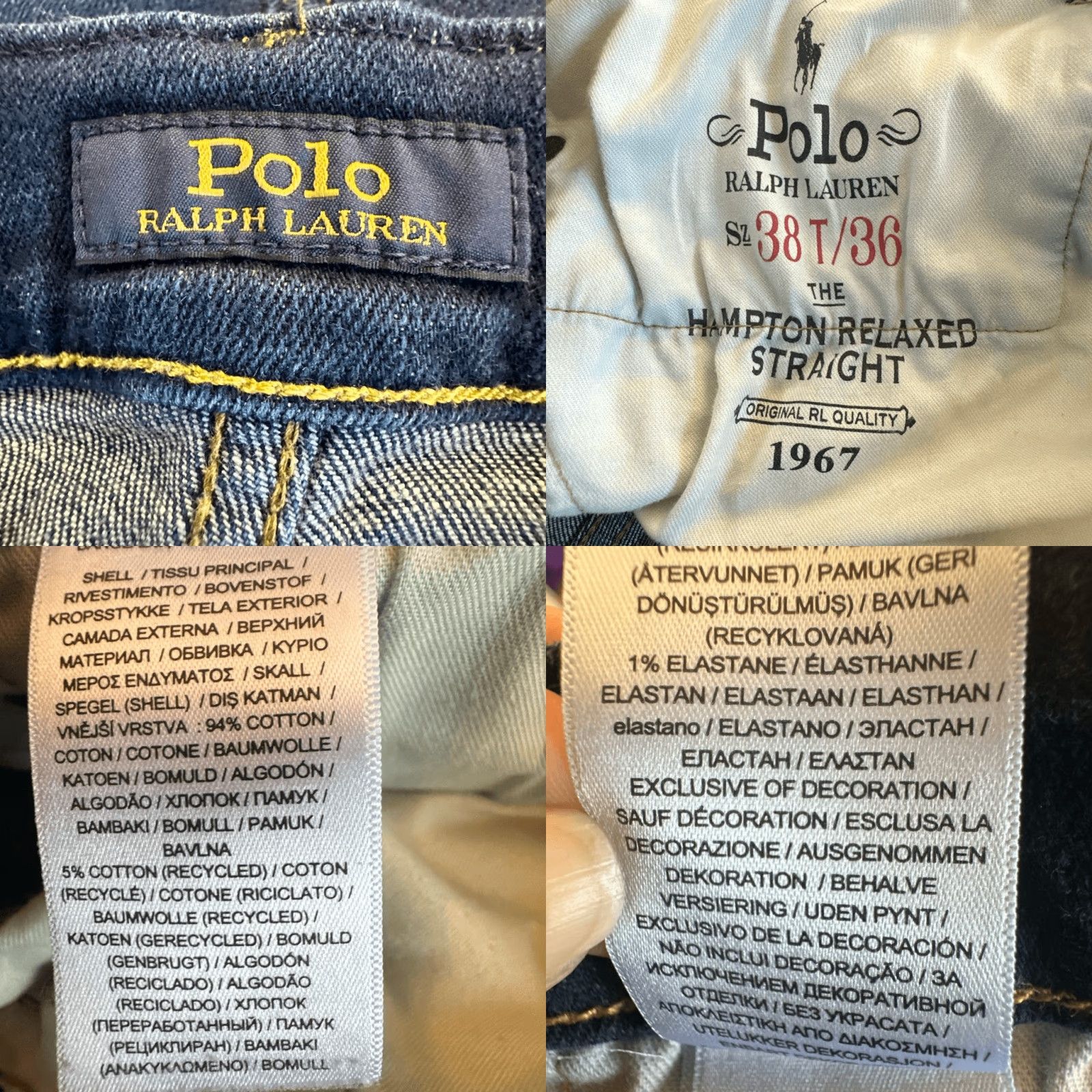 Polo Ralph Lauren VINTAGE Polo Ralph Lauren Jeans Mens 38Tx36 Blue The Hampton Relaxed Straight Dark Wash Jeans Mens 38 Tx 36 Blue Straight Mens Size US M / EU 48-50 / 2 - 8 Thumbnail