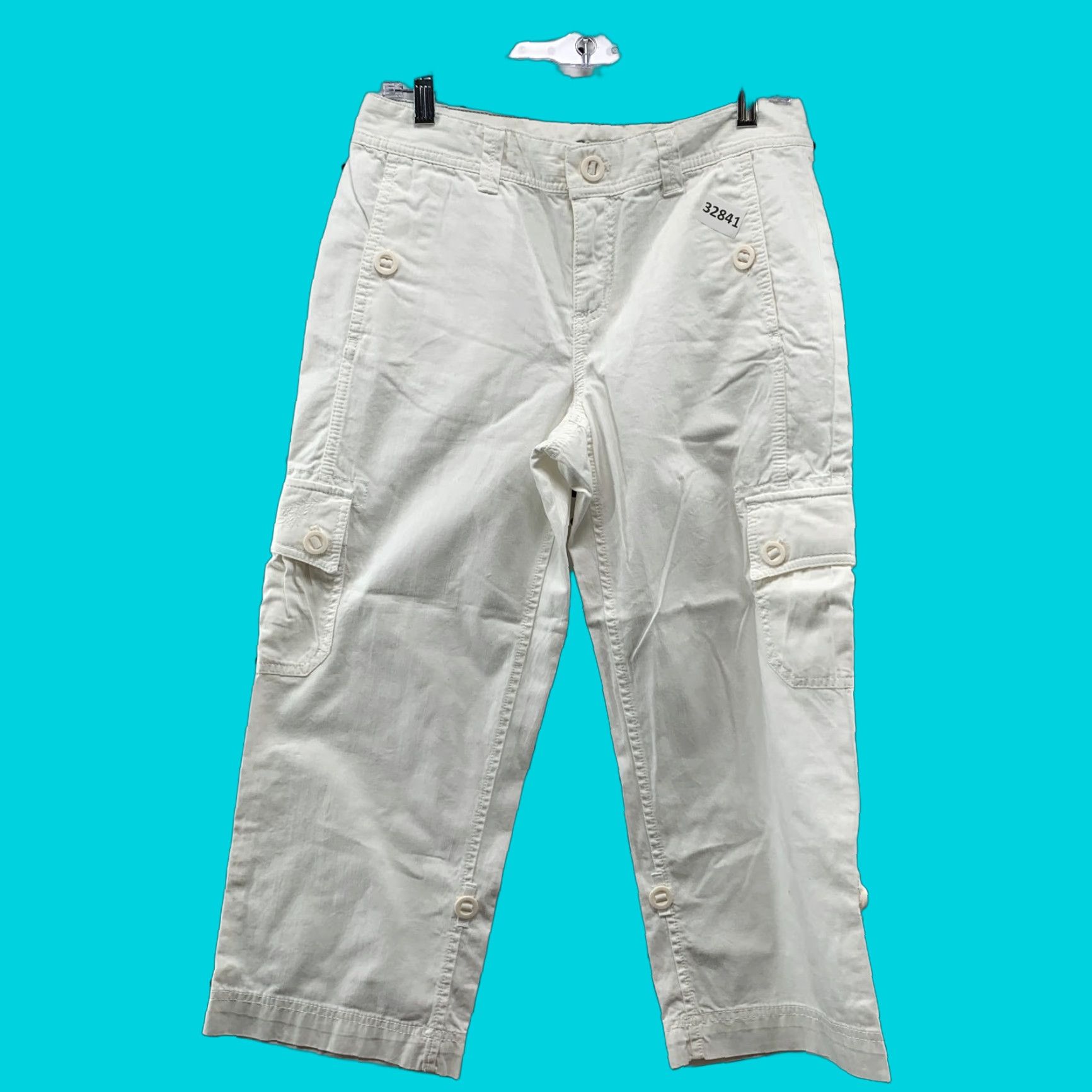 Eddie Bauer VINTAGE Eddie Bauer Cargo Pants Womens Size 4 30x23 White Outdoor Hiking Casual Fit Regular Inseam 23 Women's Pants Size 27" / US 4 / IT 40 - 1 Thumbnail