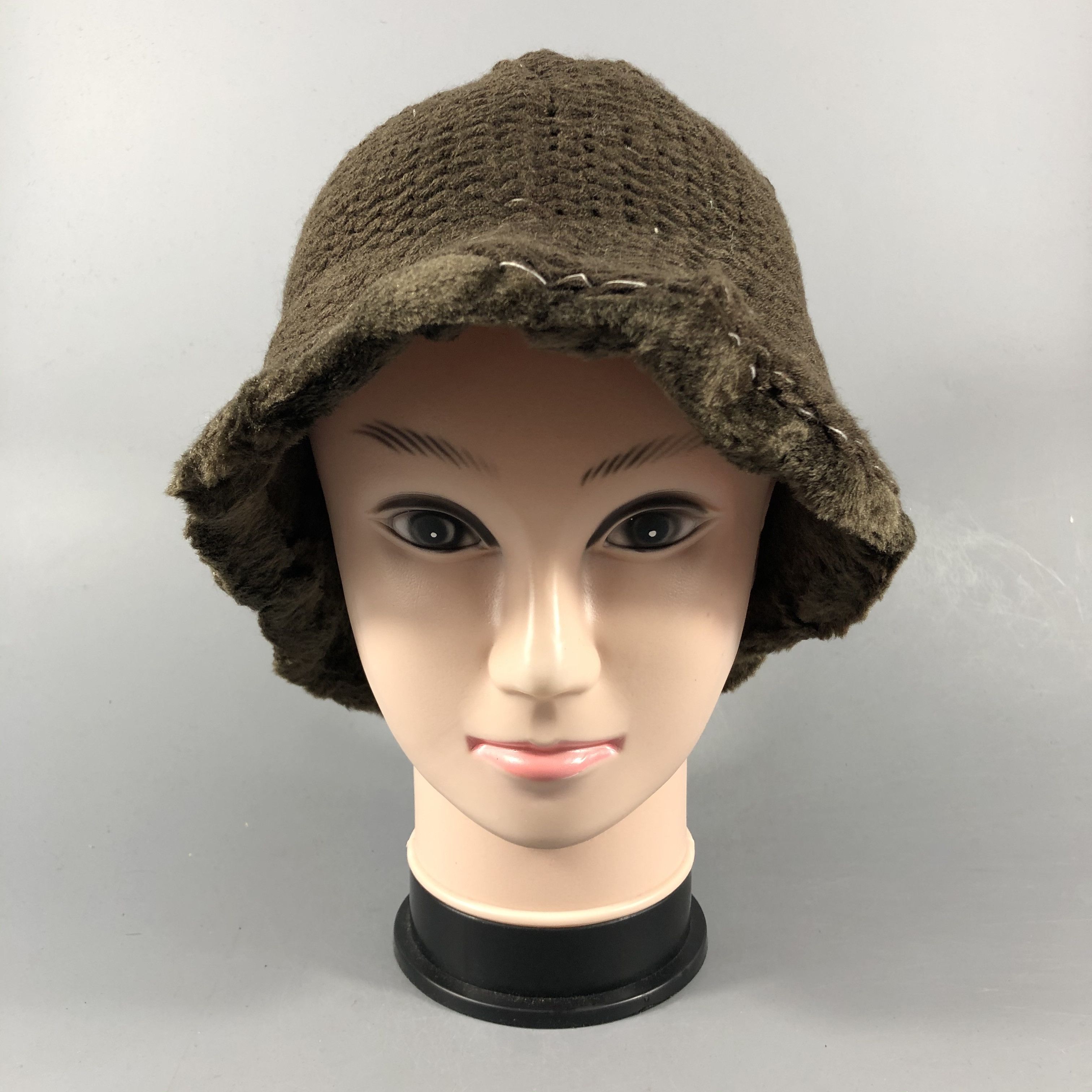 Japanese Brand Vintage Crochet Knit Hat Size ONE SIZE - 1 Thumbnail