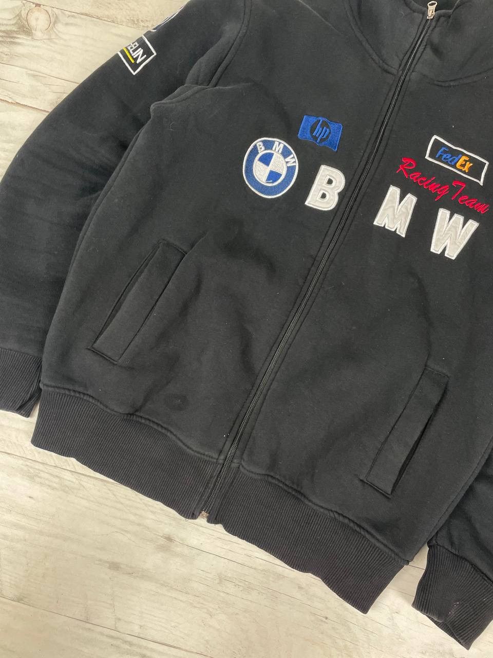 BMW Vintage BMW Racing Team Big Logo Full Zip Sweatshirt Size US L / EU 52-54 / 3 - 3 Thumbnail