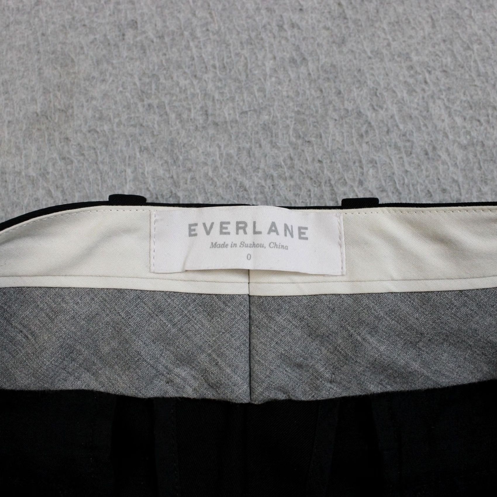 Everlane Everlane Wool Pants Women 0 Black Ankle Crop Straight Twill Dress Office Work Pants Size 25" / US 0 / IT 36 - 3 Thumbnail