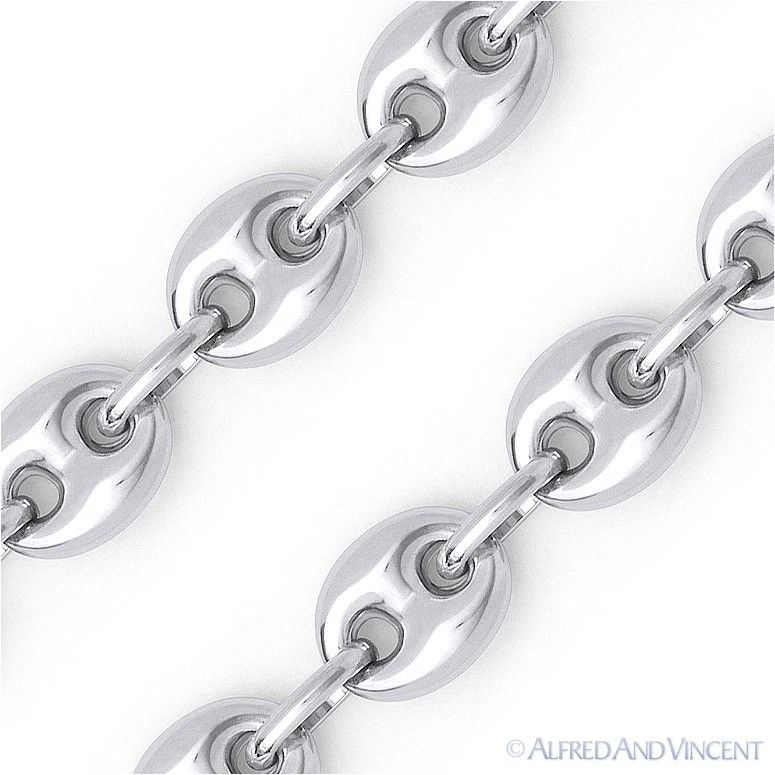Other 6.2mm Puffed Marina / Mariner Link Chain Bracelet 7.5" Size ONE SIZE - 2 Thumbnail