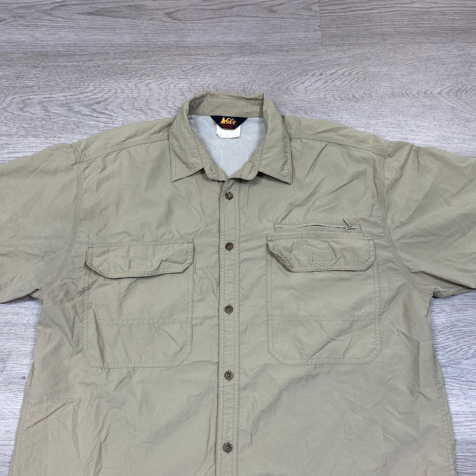 Rei × Vintage Vintage REI Co-Op Short Sleeve Button Up Shirt Men's L Gorp Size US L / EU 52-54 / 3 - 2 Thumbnail