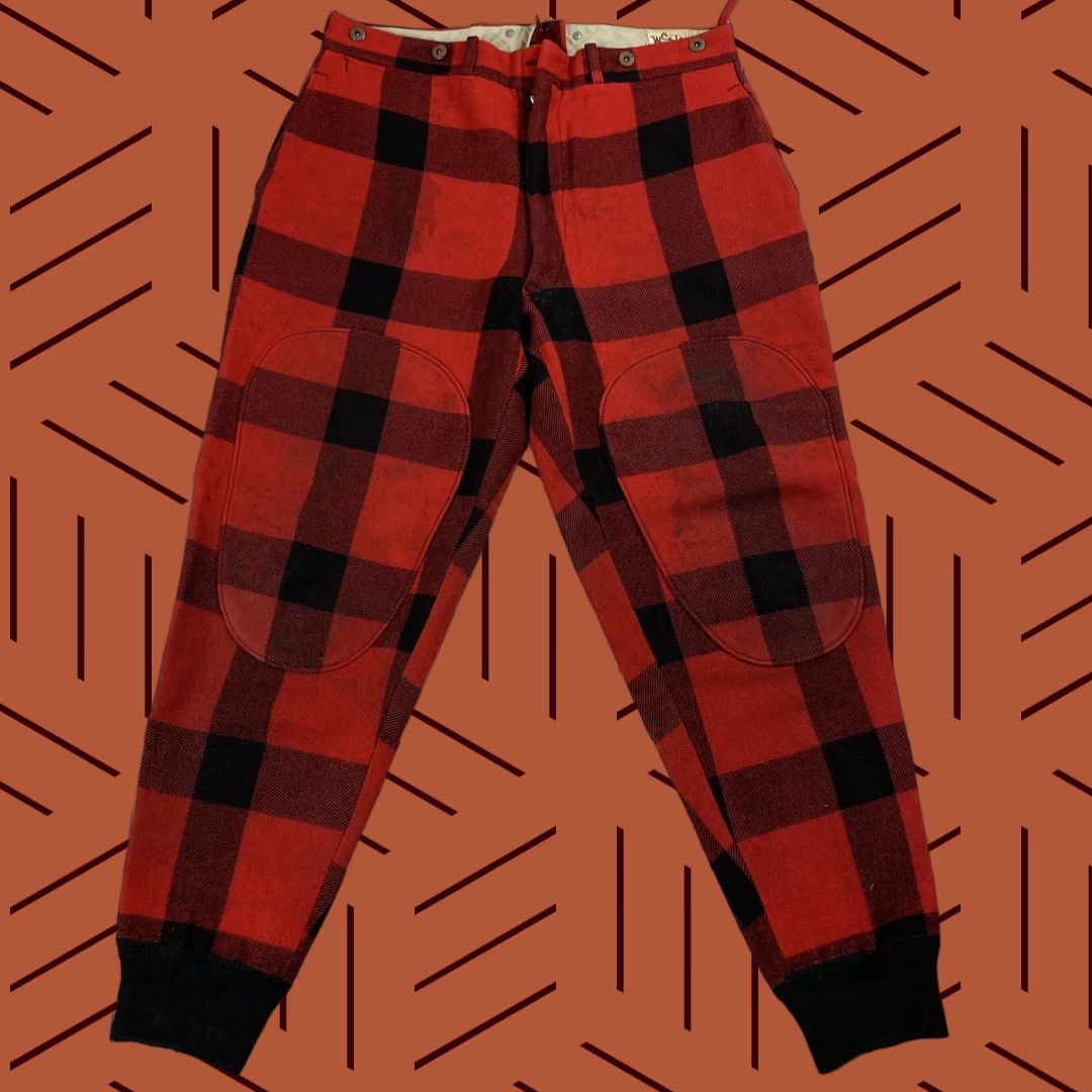 Vintage VINTAGE 70s WOOLRICH Buffalo Plaid Wool Ski Pants Red Black Size 36x31 Mens Size US 36 / EU 52 - 1 Thumbnail