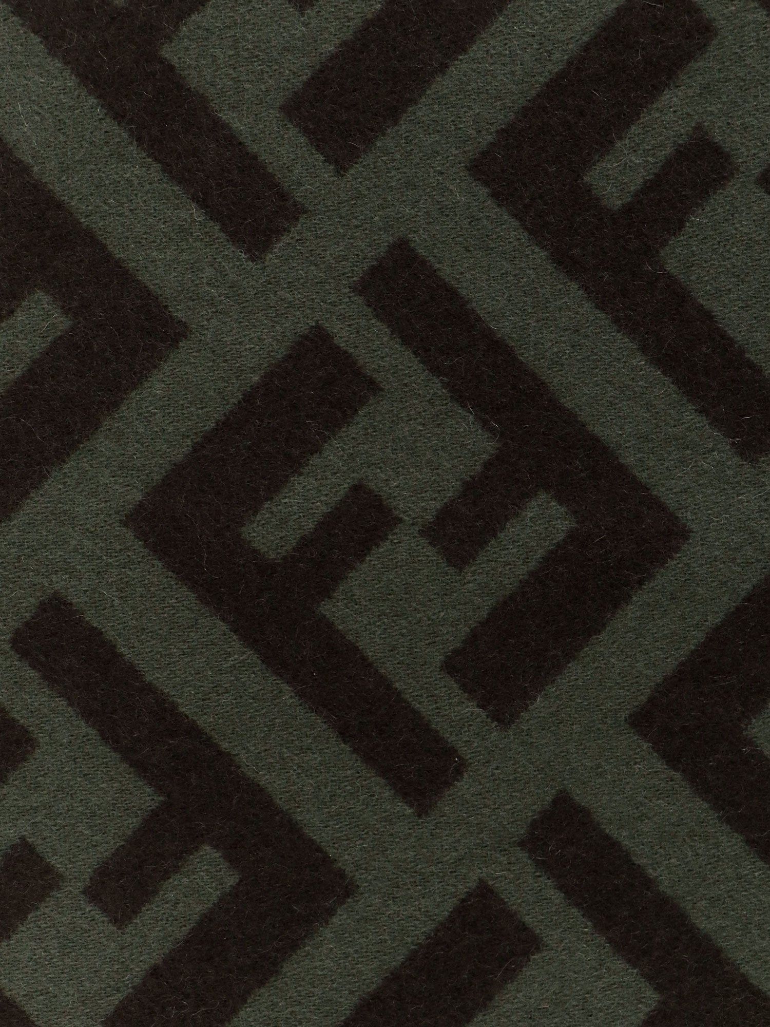 Fendi o1s1wg111224 Size: OS / FF Scarf in Brown & Green Size ONE SIZE - 3 Thumbnail