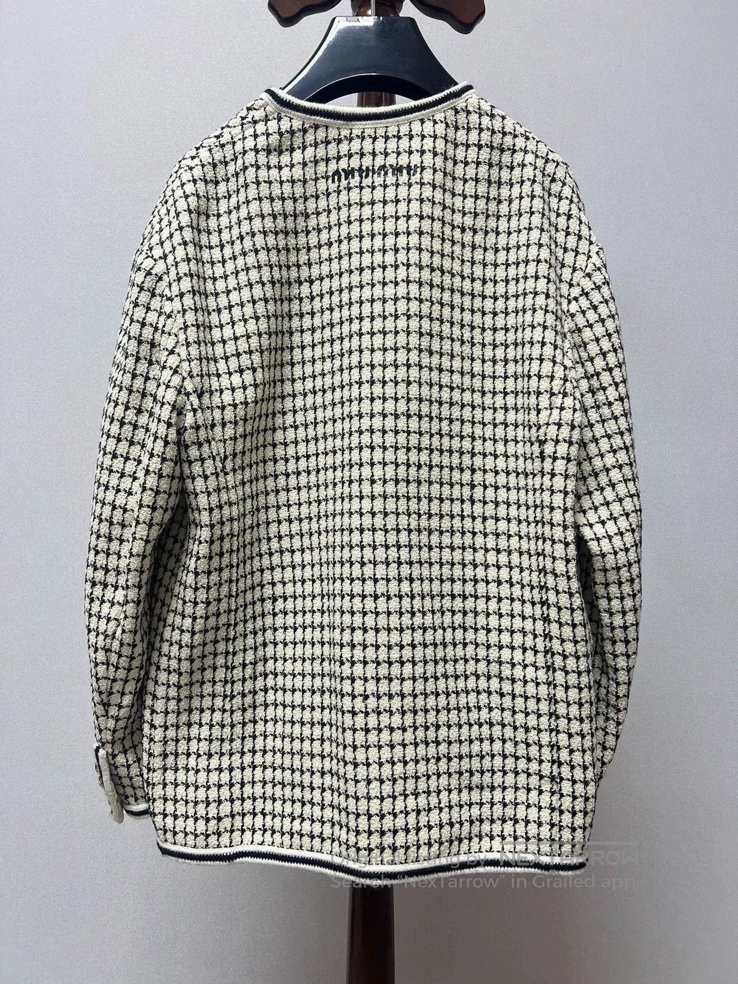 Miu Miu Miu Miu Tweed Logo Jacket. Size M / US 6-8 / IT 42-44 - 2 Thumbnail