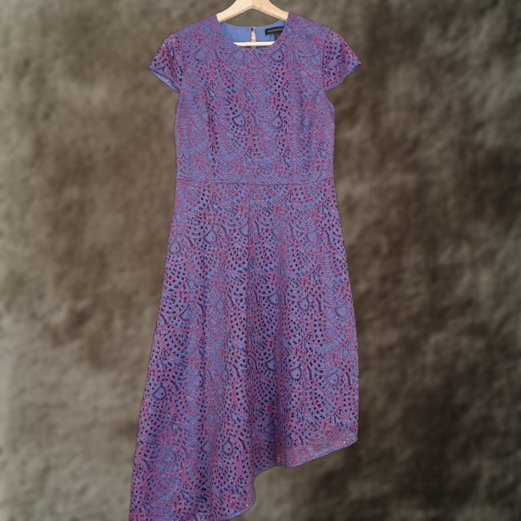 banana republic purple dress NEW Banana Republic Purple Satin Patterned Slip Dress Flounce hem Velvet Cowl-Neck Gown | Banana