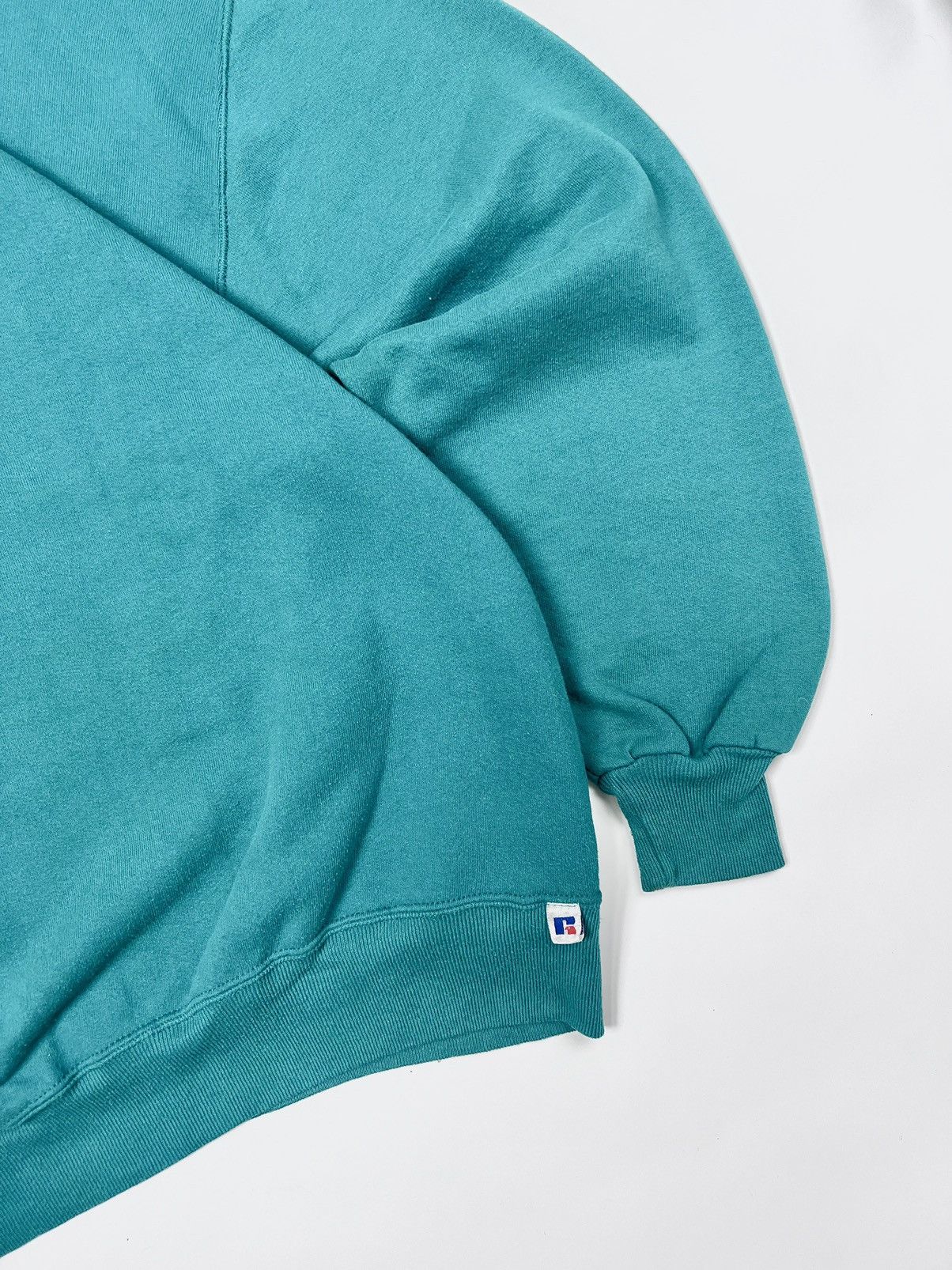 Russell Athletic 1990s Russell Aqua Green Blank Sweatshirt / Crewneck Vintage Size US XXL / EU 58 / 5 - 3 Thumbnail