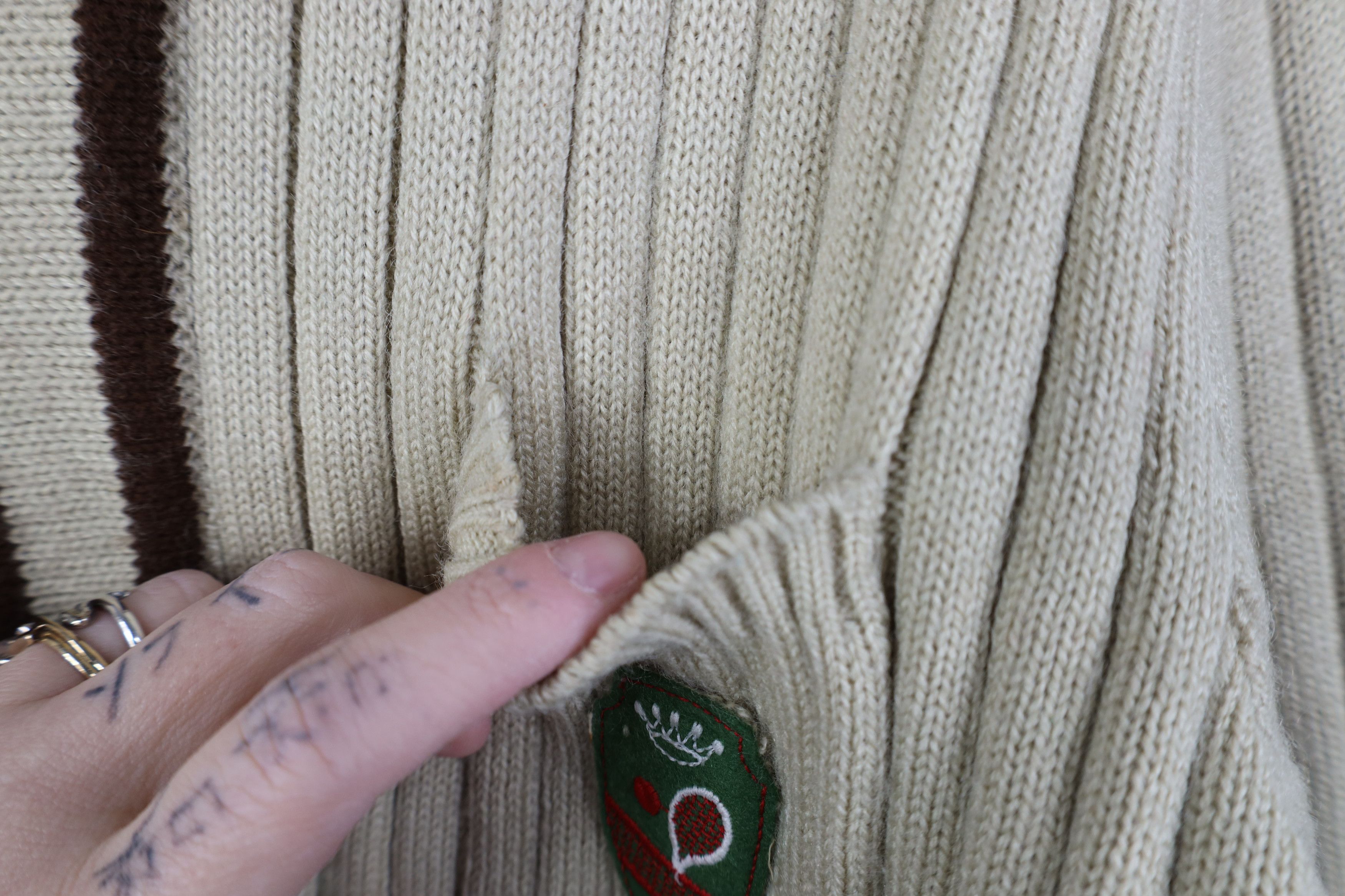 Vintage Vintage 60s 70s Streetwear Knit Collared Cardigan Sweater Size M / US 6-8 / IT 42-44 - 5 Thumbnail