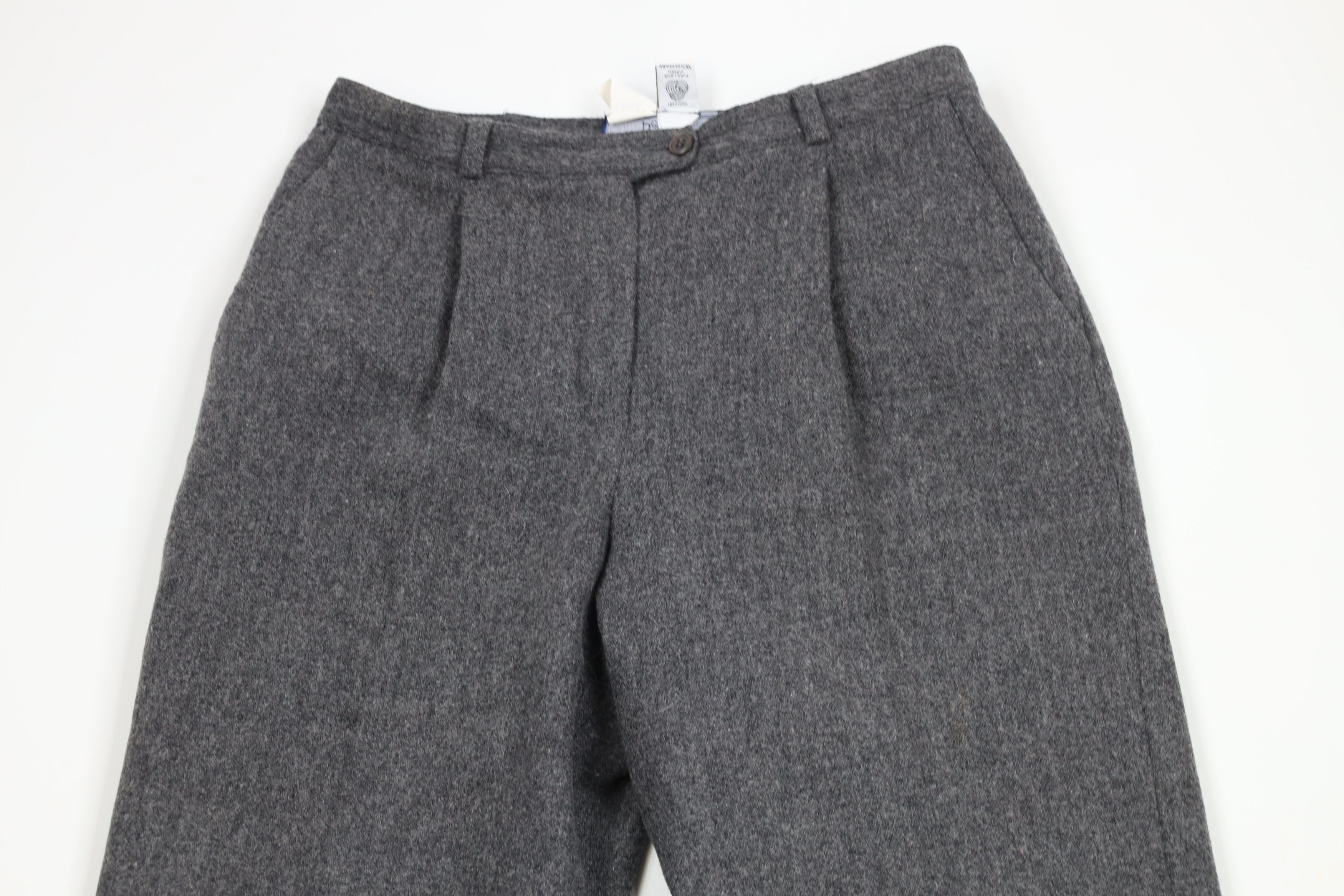 Vintage Vintage 90s Streetwear Wool Pleated Straight Leg Chino Pants Size 32" / US 10 / IT 46 - 2 Thumbnail