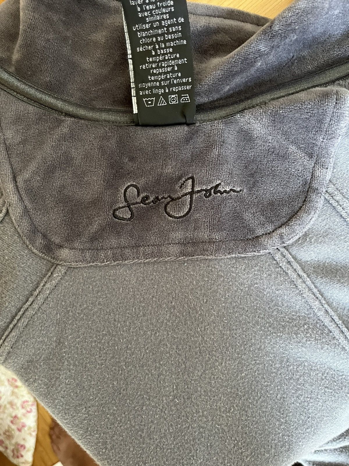 Sean John × Vintage Vintage Sean John Velour Jacket Zip Up Gray Y2K Size US XL / EU 56 / 4 - 15 Thumbnail