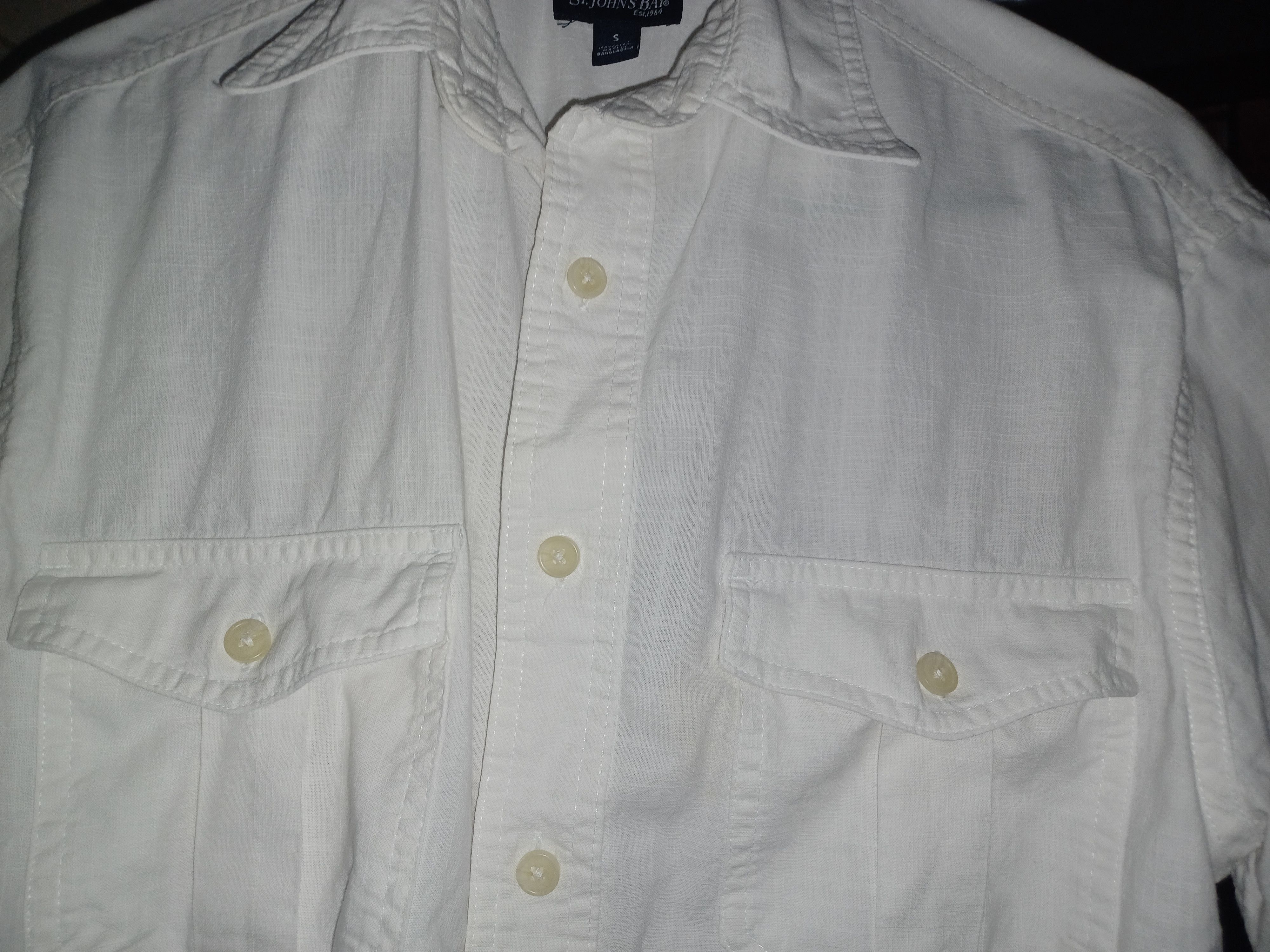St. Johns Bay St. John's Bay Men's Button-Up Shirt SZ Small White Size US S / EU 44-46 / 1 - 3 Thumbnail