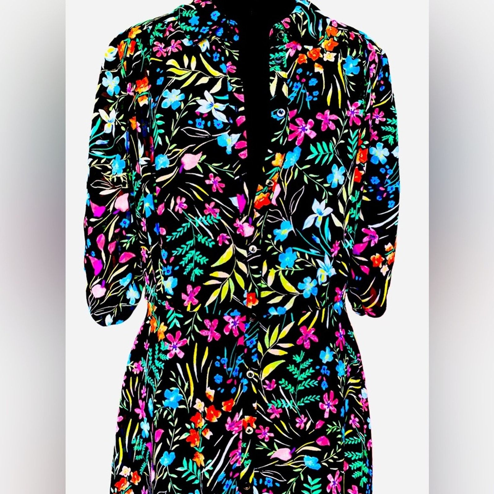 MAGGY LONDON MAGGY LONDON FLORAL MAXI DRESS Size L / US 10 / IT 46 - 3 Thumbnail