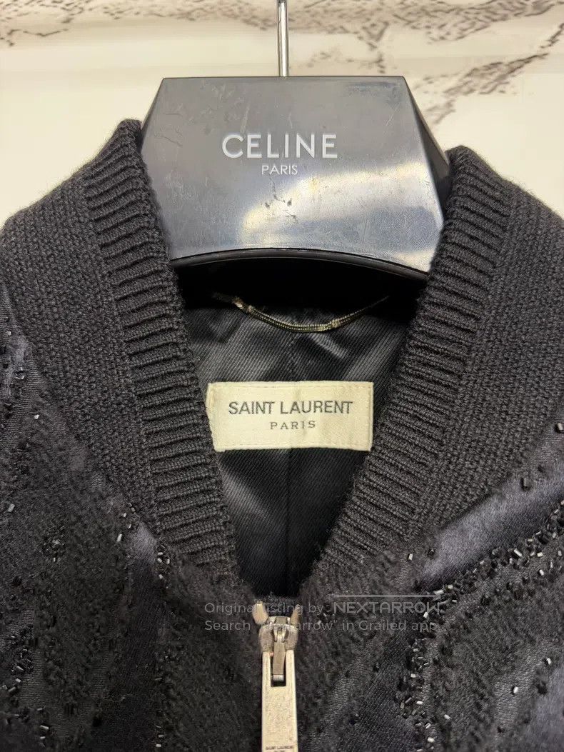 Saint Laurent Paris Saint Laurent Paris Black napped beaded jacket Size US S / EU 44-46 / 1 - 2 Thumbnail