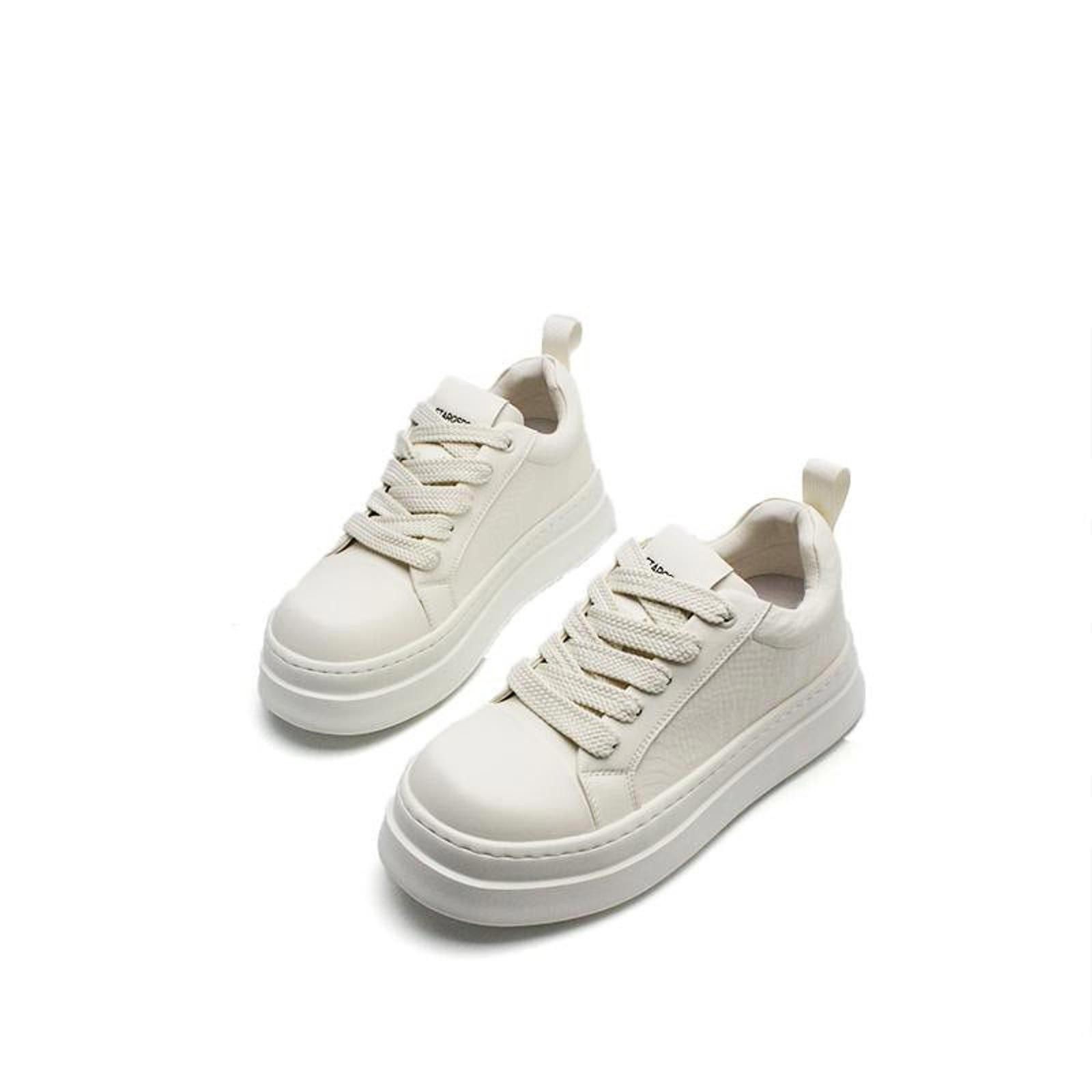 Japanese Brand Black Platform Sneakers with White Toe Cap, Chunky Sole Size US 8 / EU 41 - 6 Thumbnail