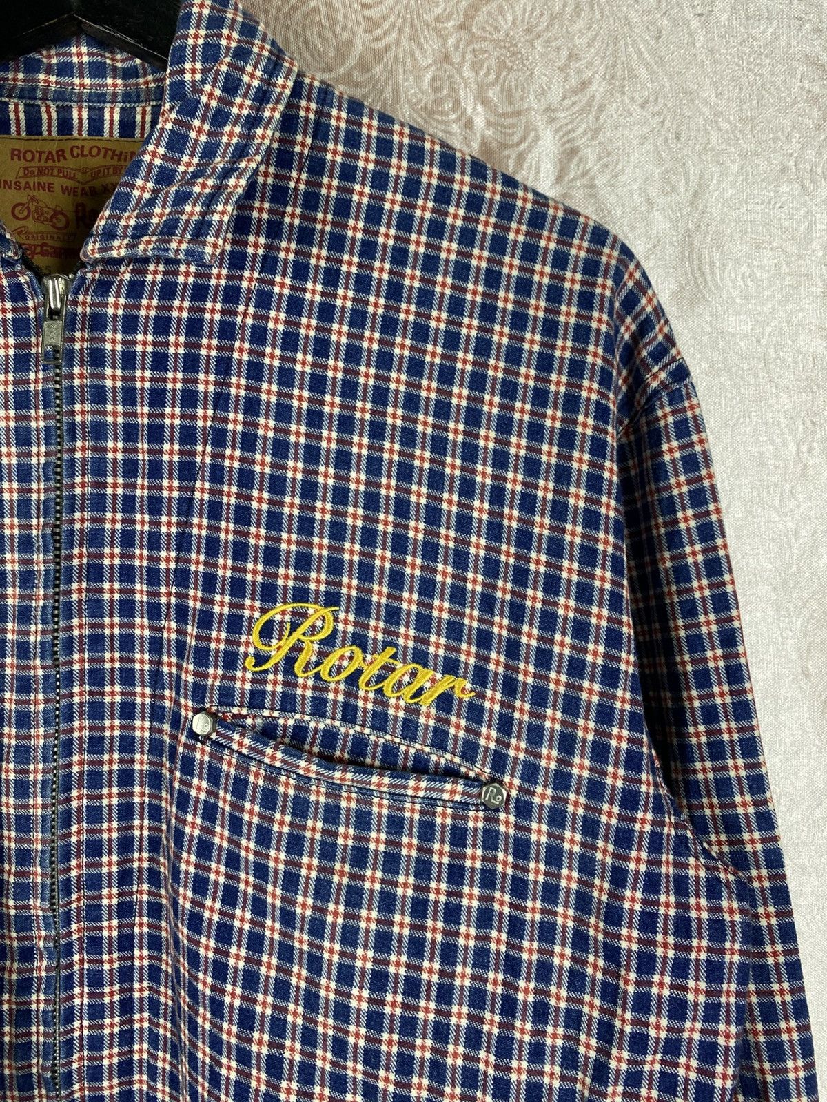 Japanese Brand Rotar Clothing Plaid Zip Jacket Insane Wear Japan Streetwear Size US L / EU 52-54 / 3 - 8 Thumbnail