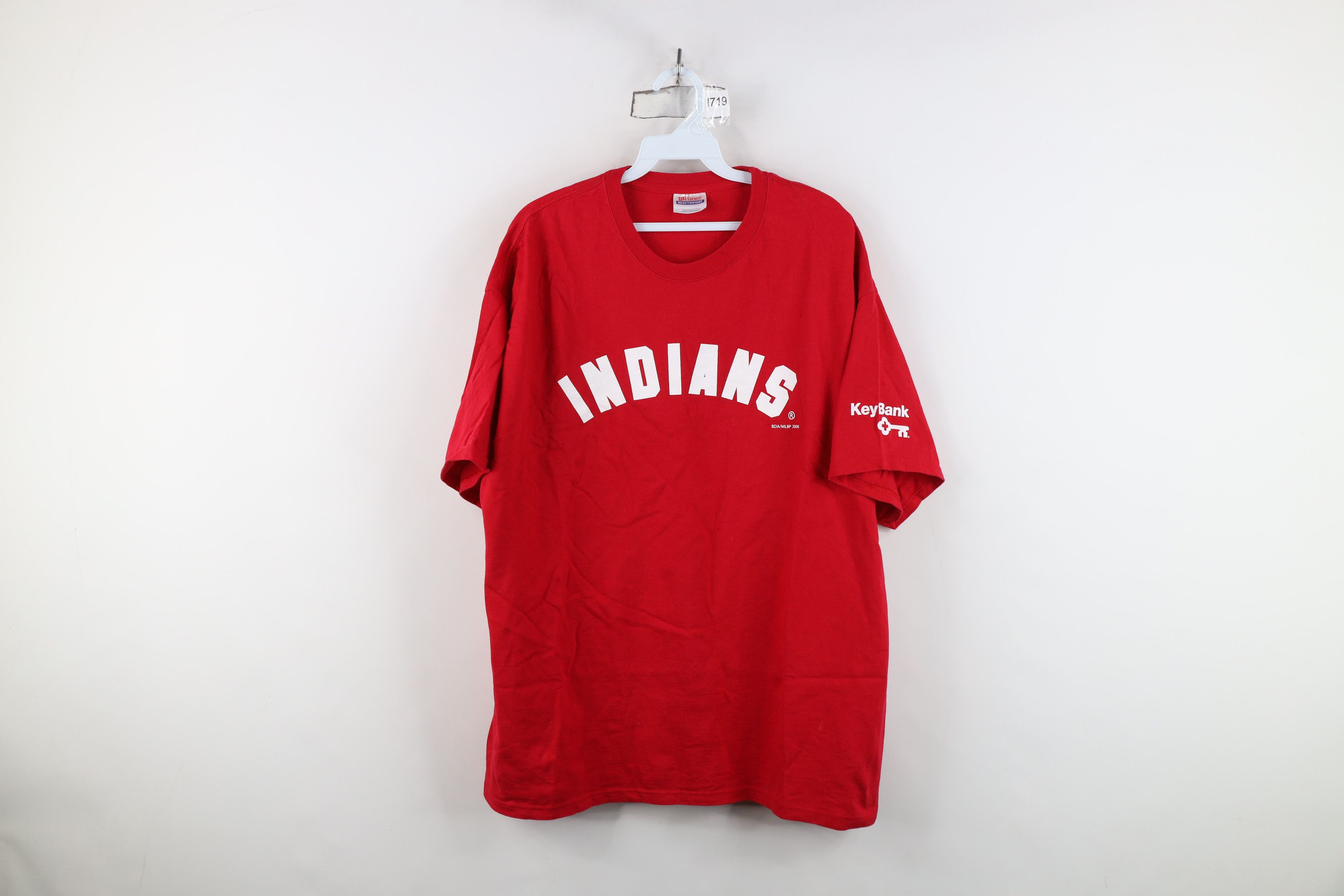 Vintage Vintage Y2K 2008 Cleveland Indians Baseball T-Shirt Red Size US XL / EU 56 / 4 - 1 Thumbnail